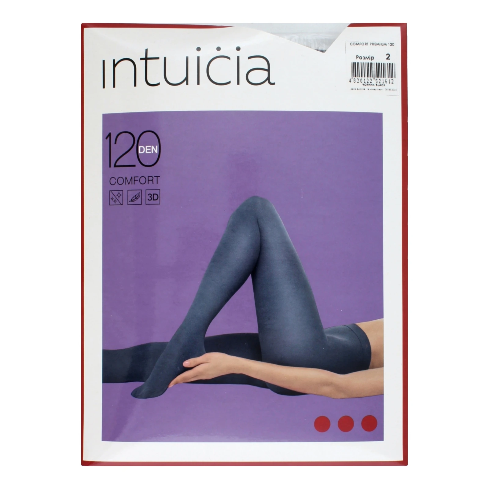 Колготки Intuicia Comfort жіночі 120den 2 чорний Фото №:3