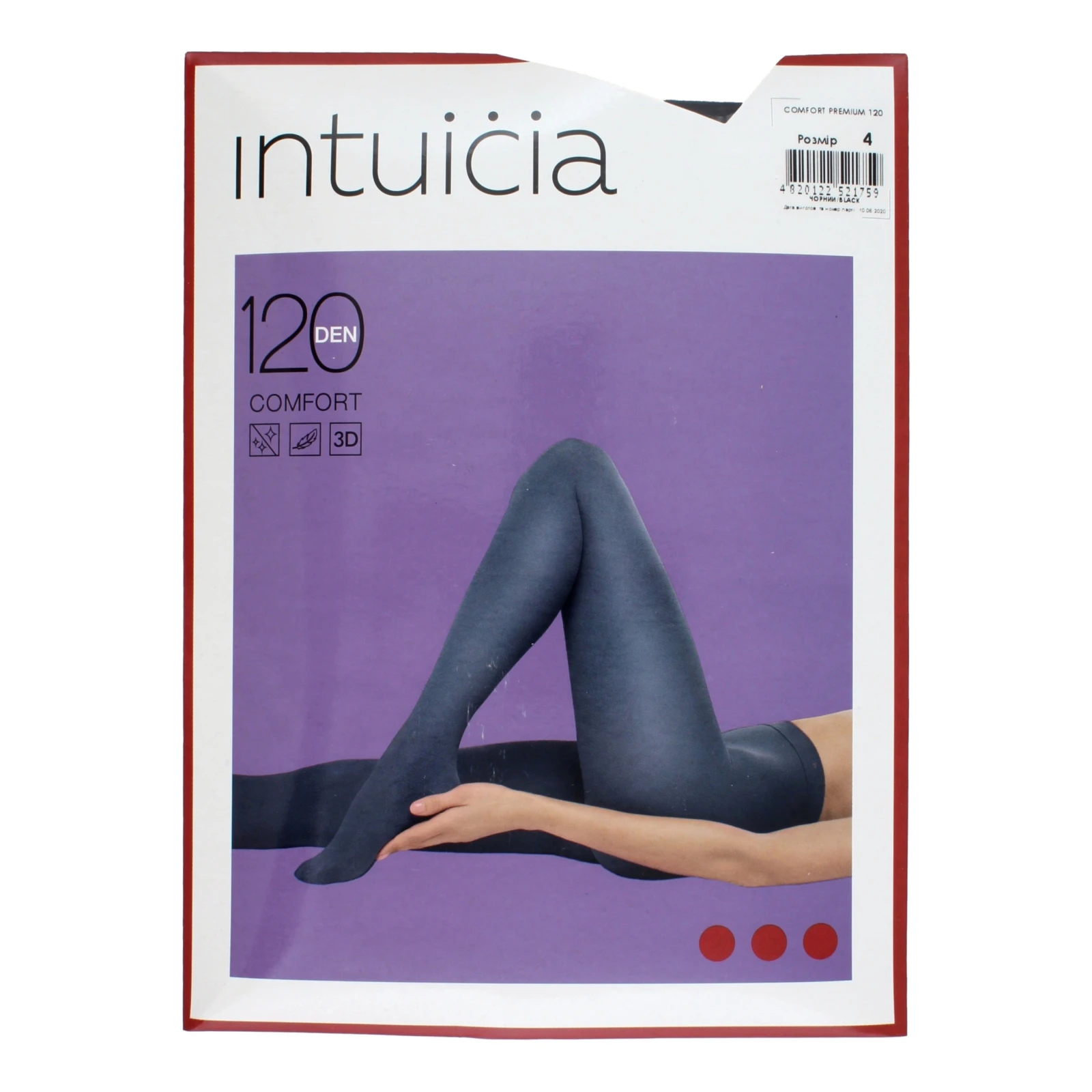 Колготки Intuicia Comfort жіночі 120den 4 чорний Фото №:3