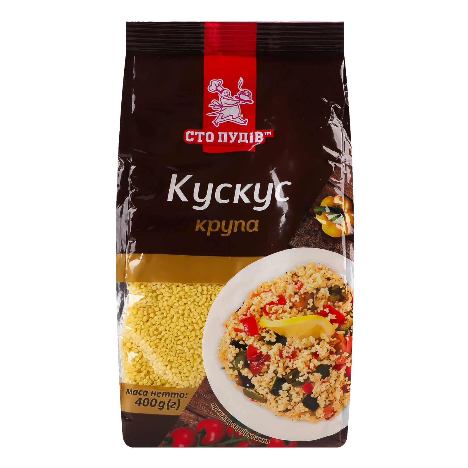 Крупа Сто пудів Кускус 400г Фото №:1