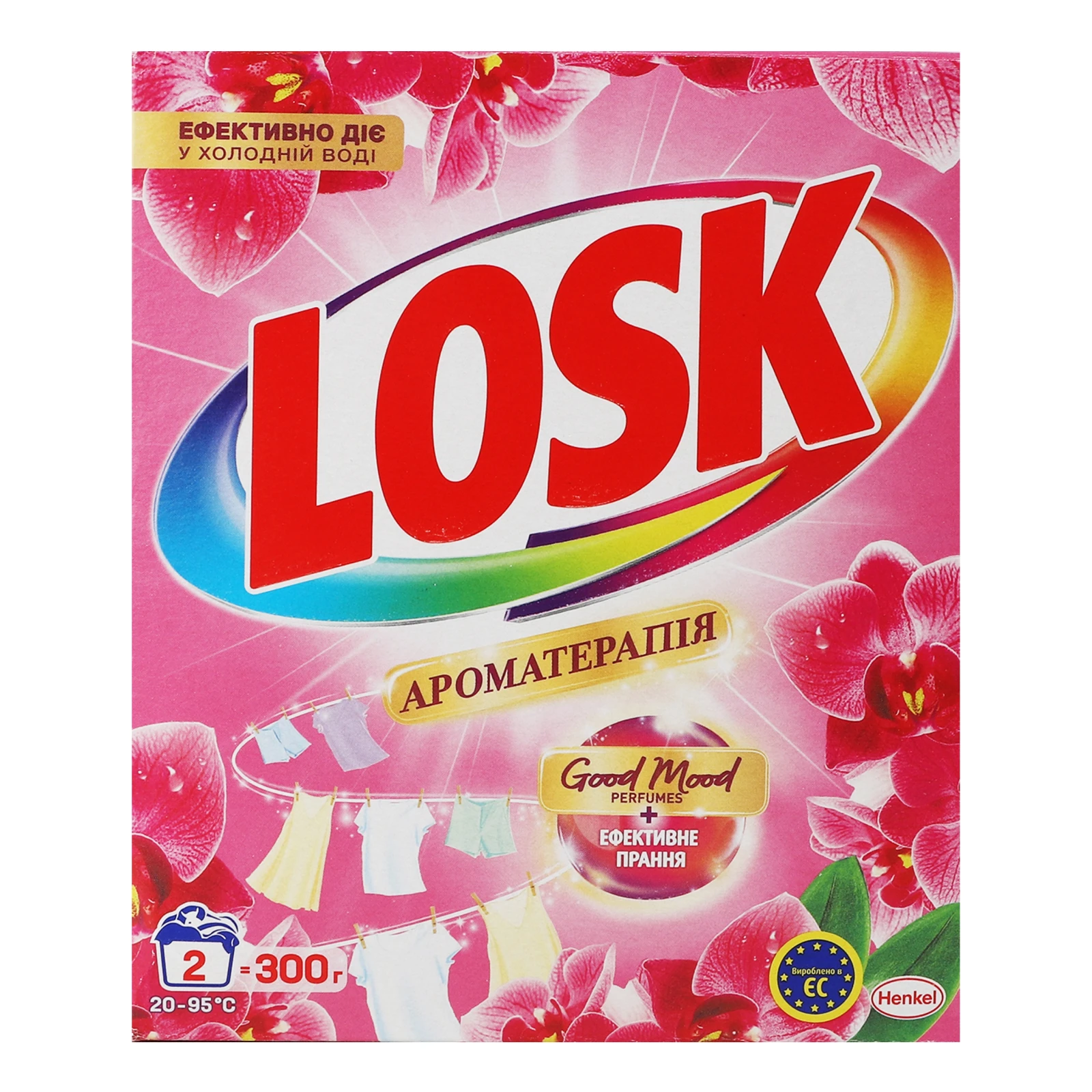 Пральний порошок Losk Ароматерапія аромат Малайзійських квітів 300г Фото №:1