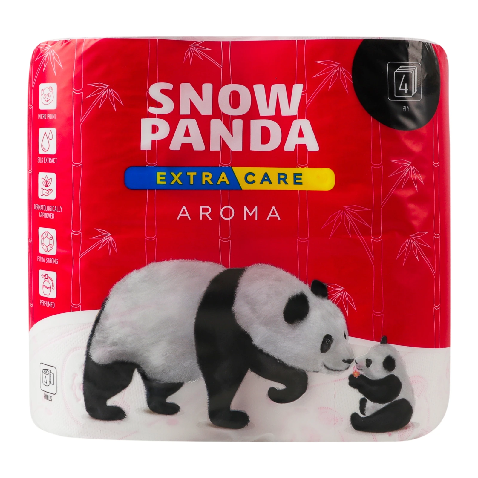 Папір туалетний Snow Panda Extra Care Aroma 4-х шаровий Фото №:1