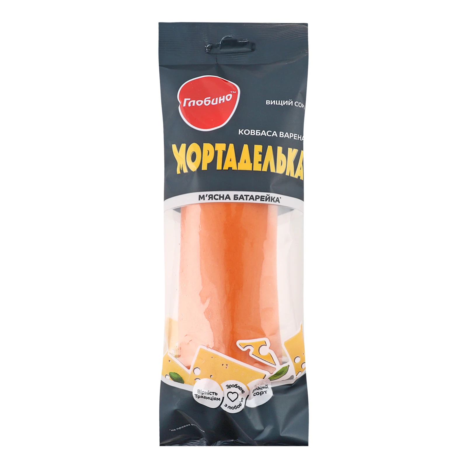 Ковбаса Глобино Мортаделька варена вищий сорт 400г Фото №:1