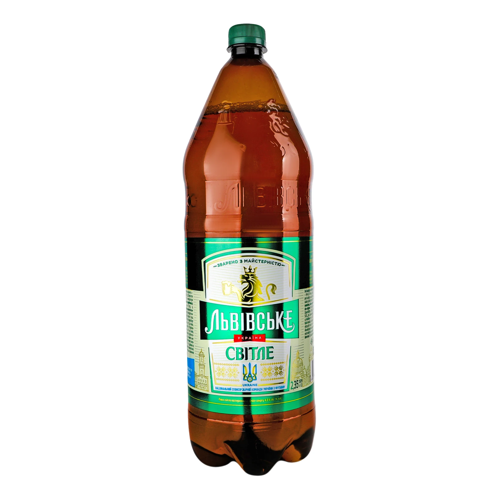 Пиво Львівське світле пастеризоване 4.3% 2.35л Фото №:1