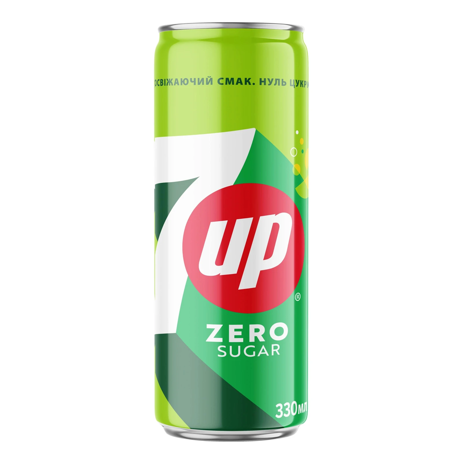 Напій безалкогольний 7UP Zero Sugar сильногазований безкалорійний 330мл Фото №:1