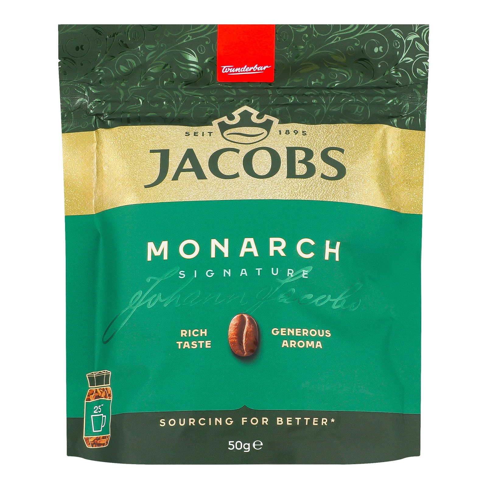 Кава Jacobs Monarch розчинна сублімована 50г Фото №:1