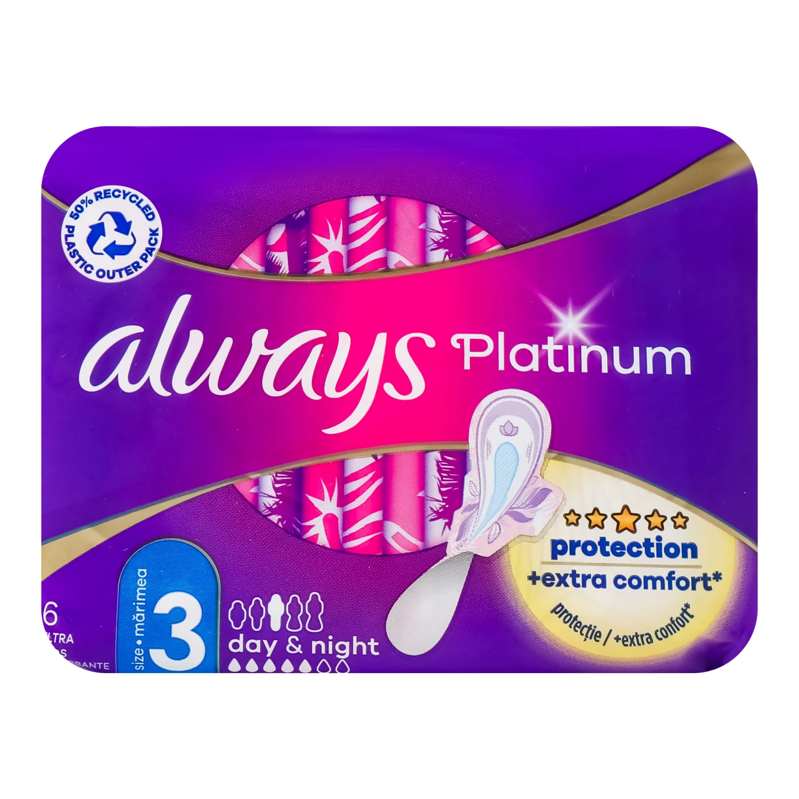 Прокладки гігієнічні Always Ultra Platinum Absorbante Day&Night ароматизовані 6шт/уп Фото №:1