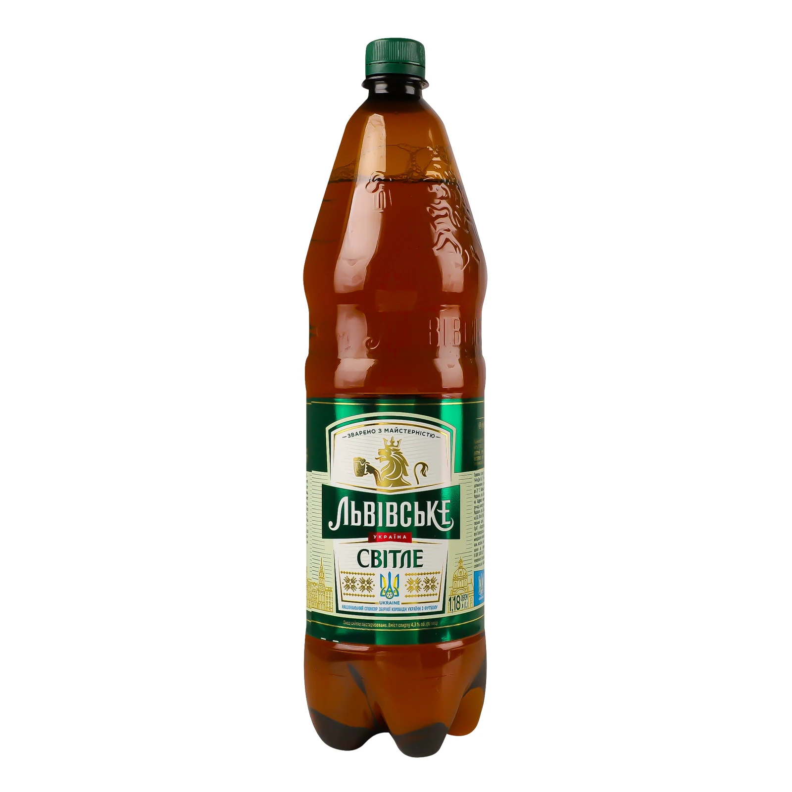 Пиво Львівське світле пастеризоване 4.3% 1.18л Фото №:2