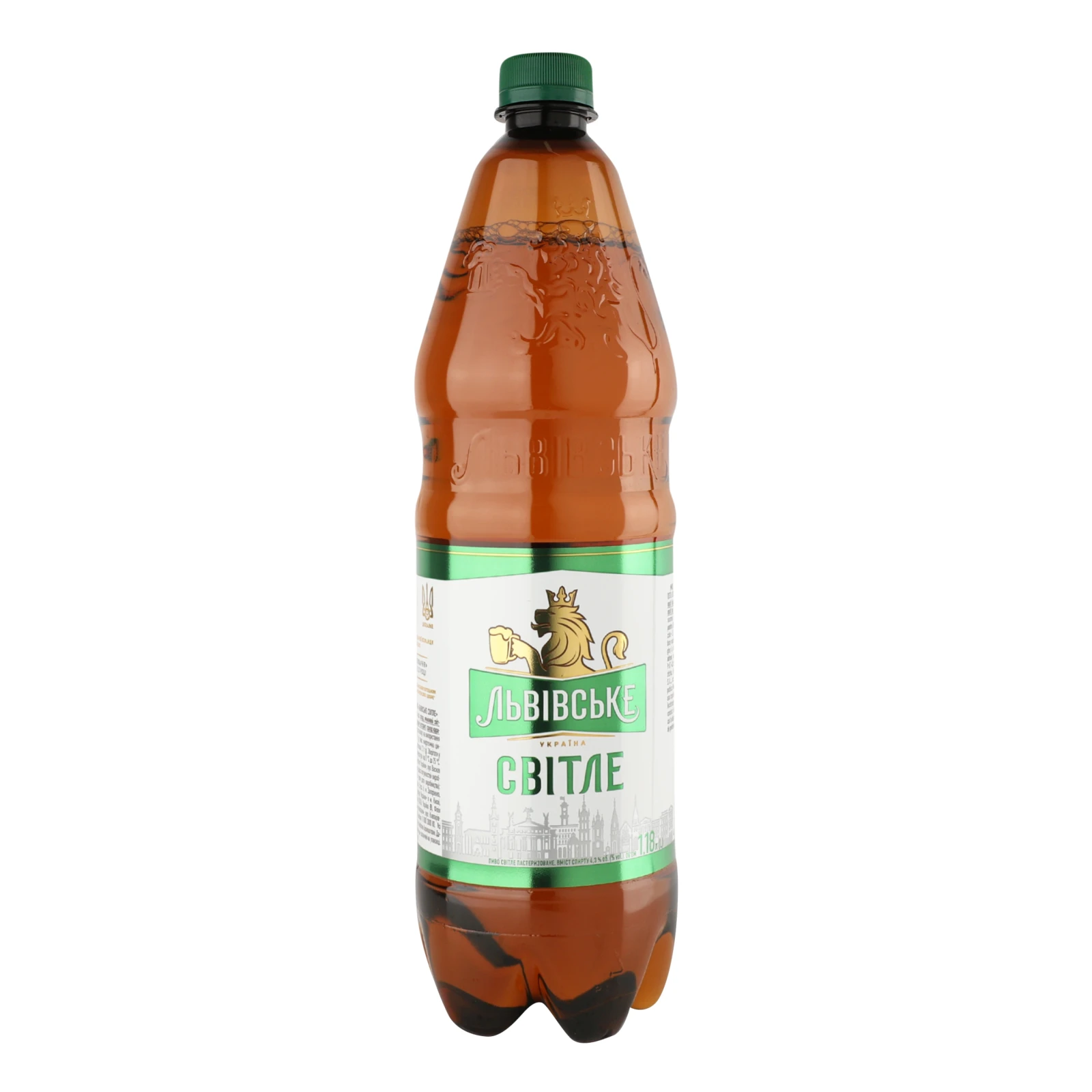 Пиво Львівське світле пастеризоване 4.3% 1.18л Фото №:2