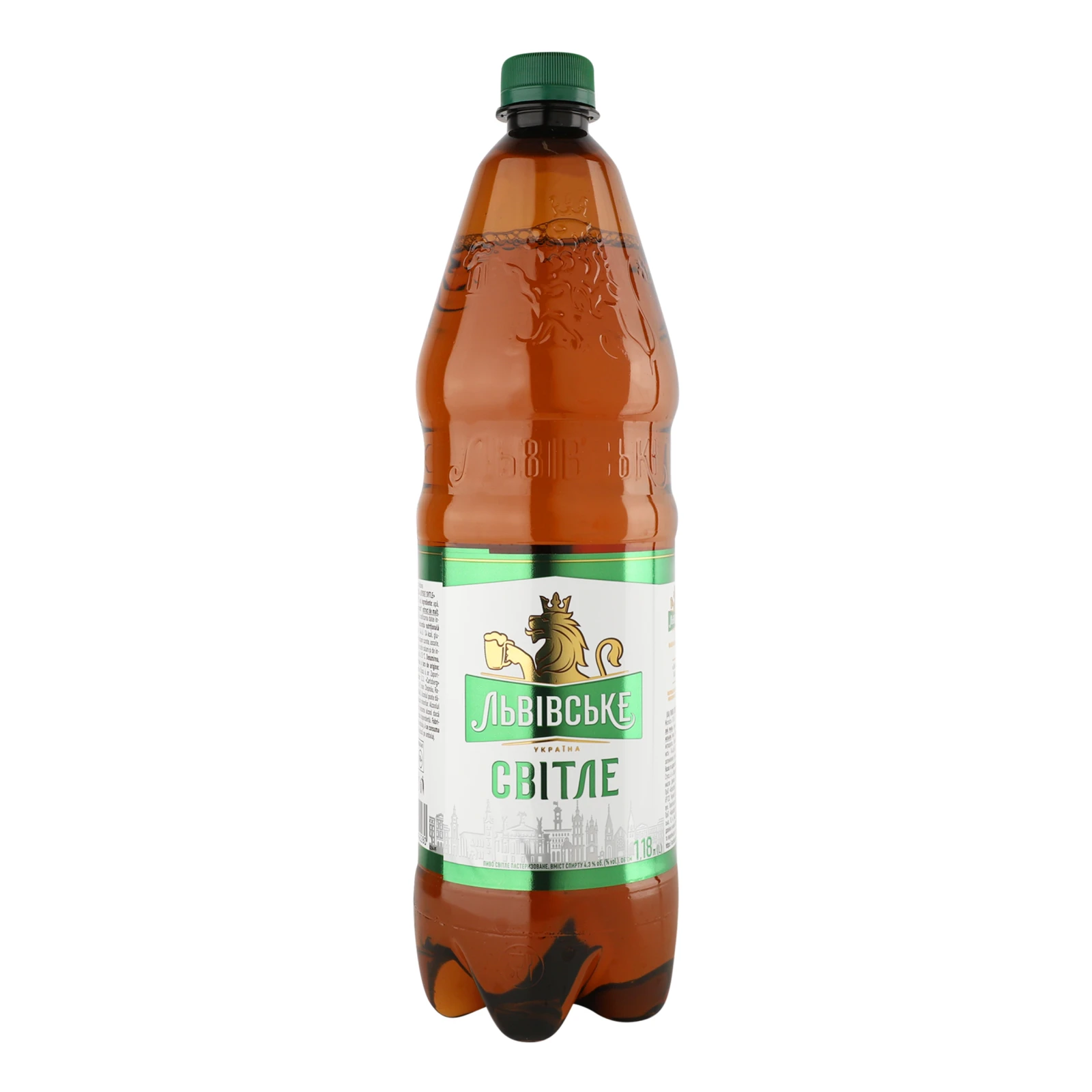 Пиво Львівське світле пастеризоване 4.3% 1.18л Фото №:1