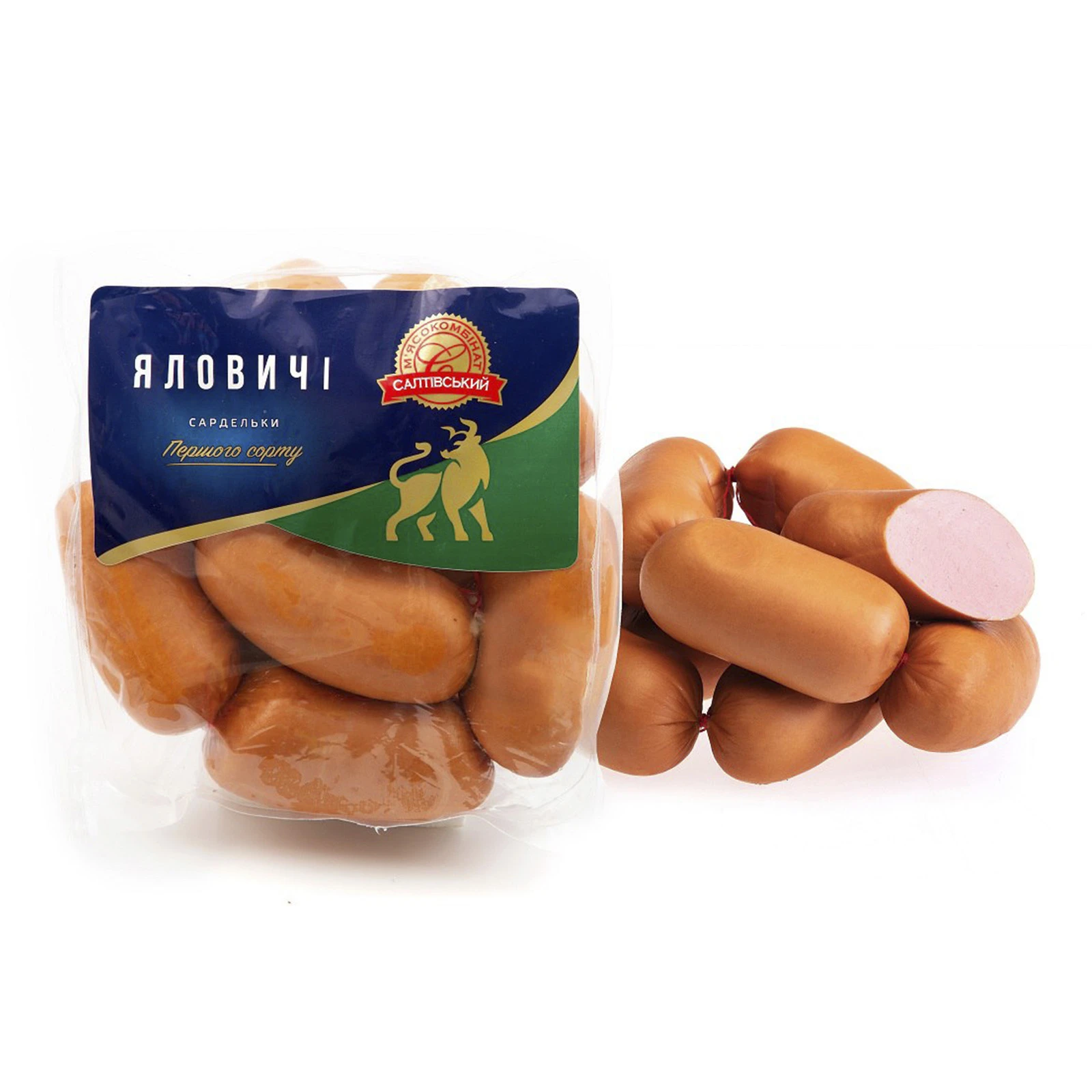 Сардельки Салтівський м'ясокомбінат Яловичі перший сорт Фото №:1