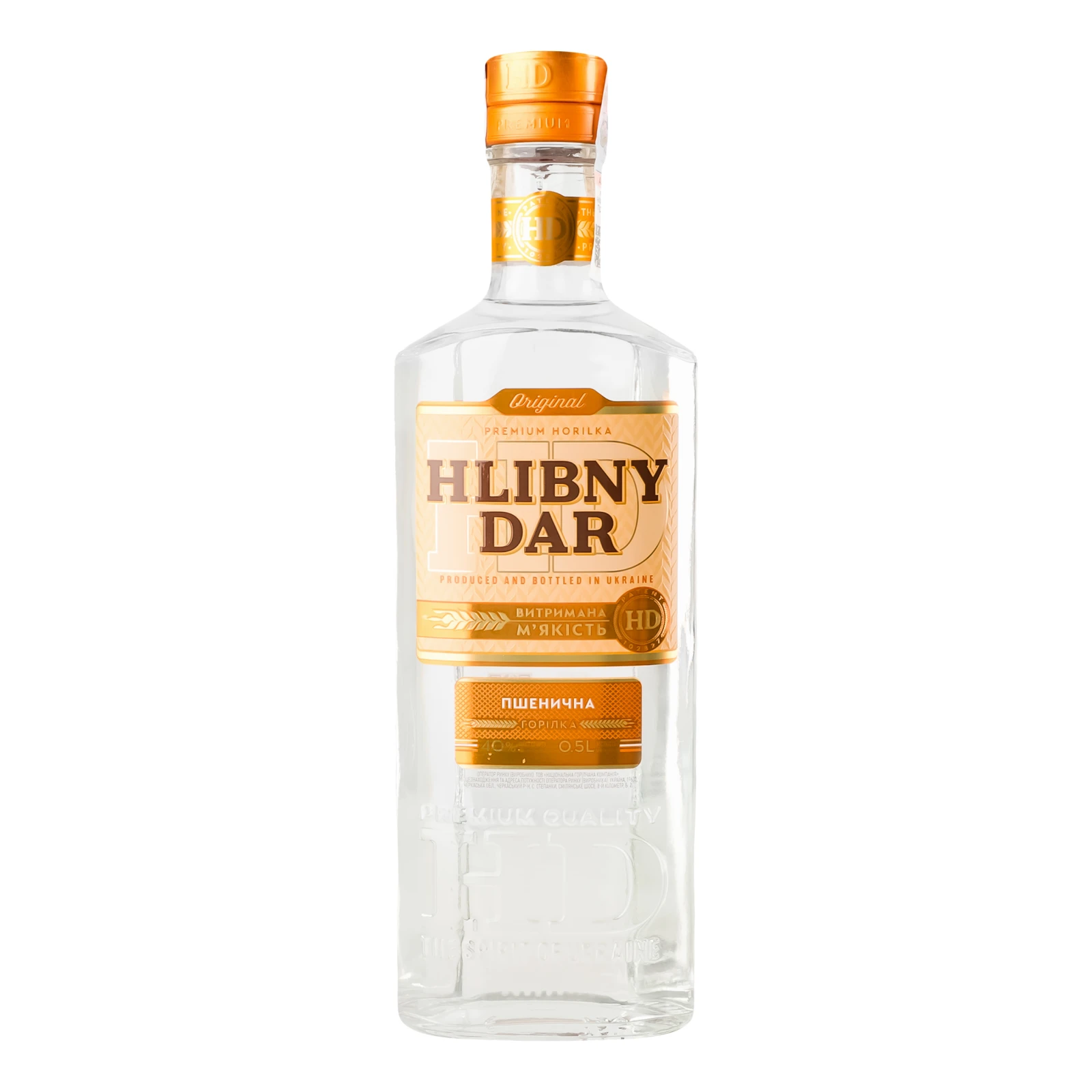 Горілка Hlibny Dar Пшенична 40% 0.5л Фото №:1