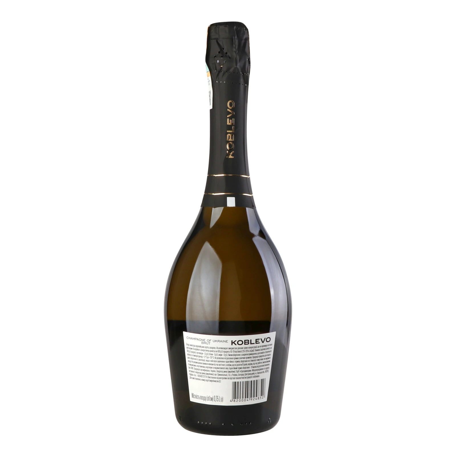 Вино ігристе Koblevo Brut 10.5-12.5% 0.75л Фото №:2