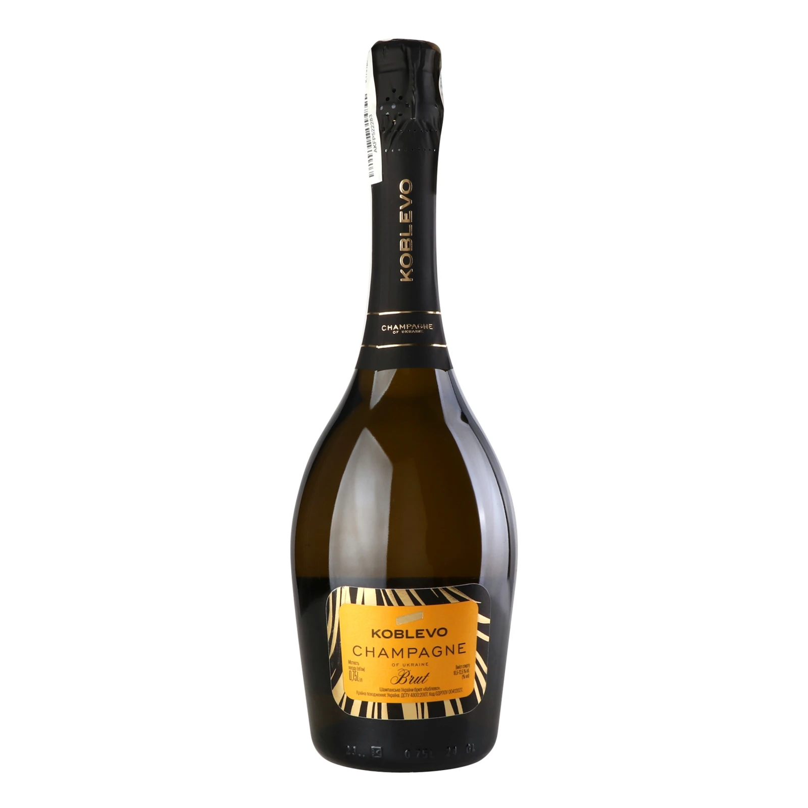 Вино ігристе Koblevo Brut 10.5-12.5% 0.75л