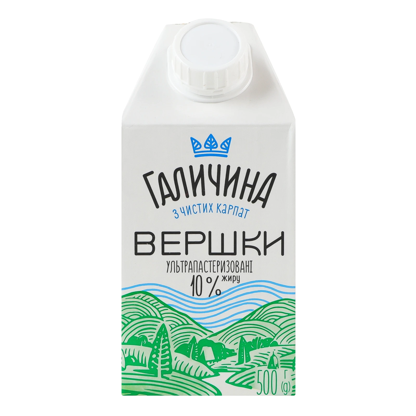 Вершки Галичина ультрапастеризовані 10% 500г