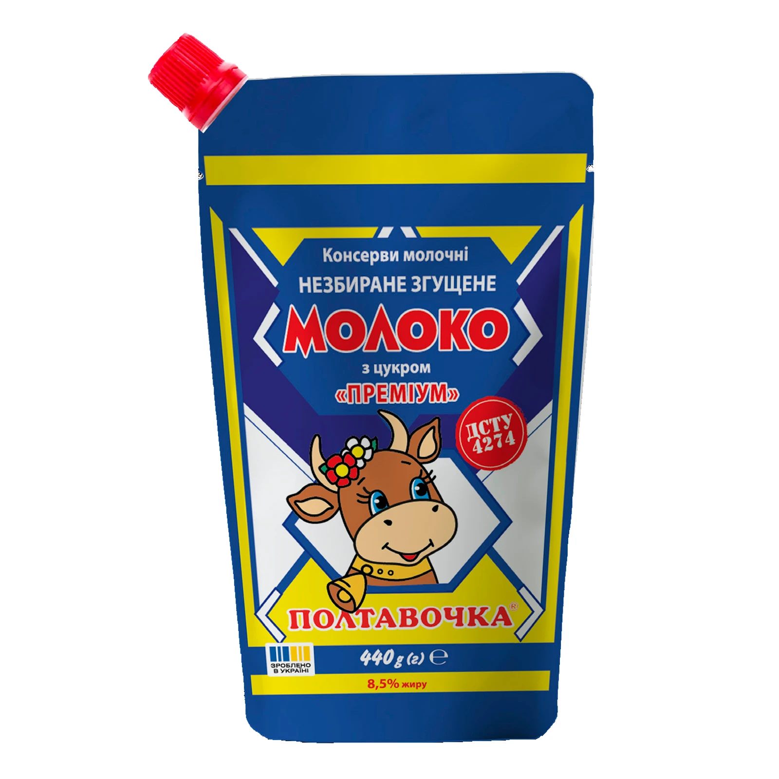 Молоко згущене Полтавочка Преміум з цукром 8.5% 440г Фото №:1
