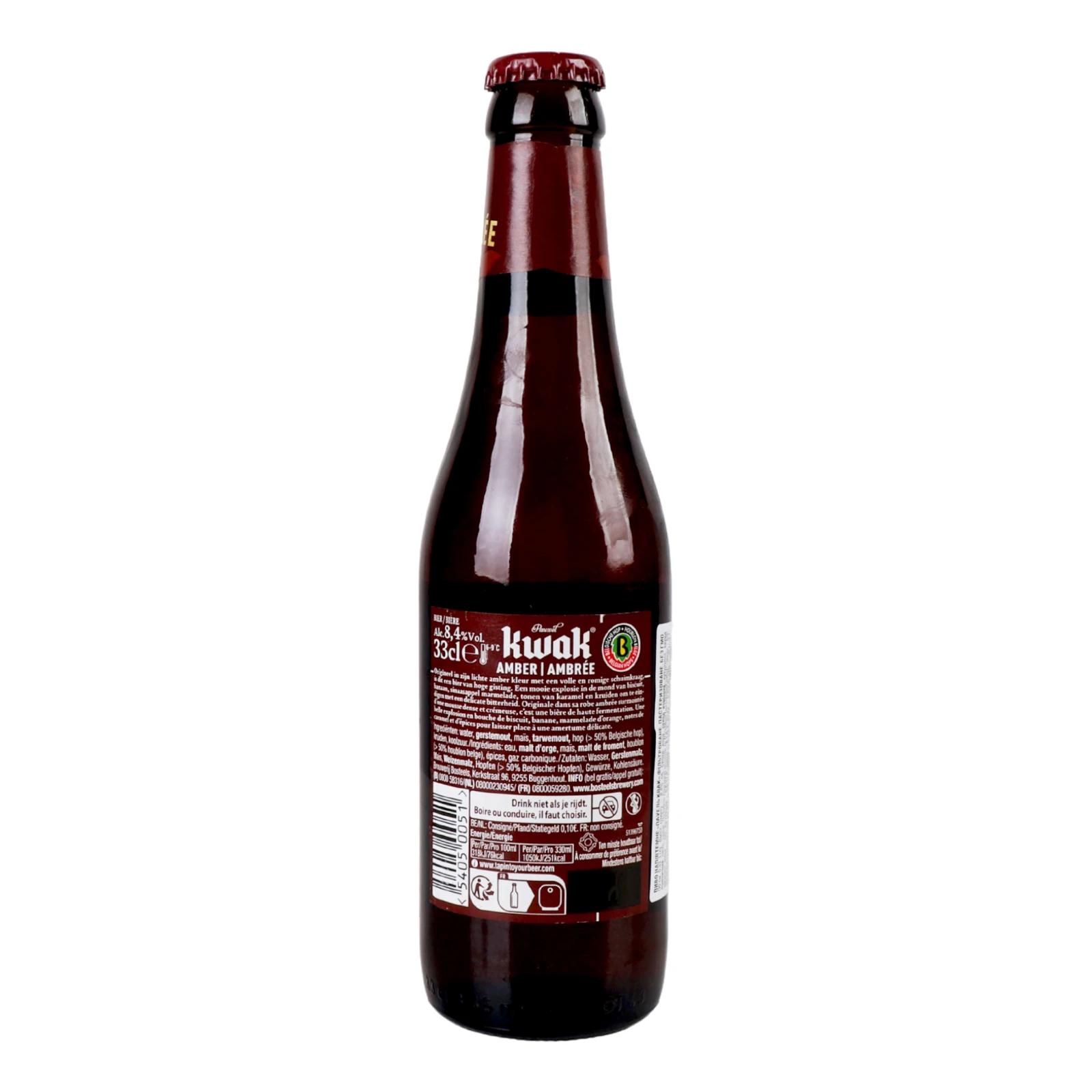 Пиво Pauwel Kwak напівтемне фільтроване пастеризоване 8.4% 0.33л Фото №:2