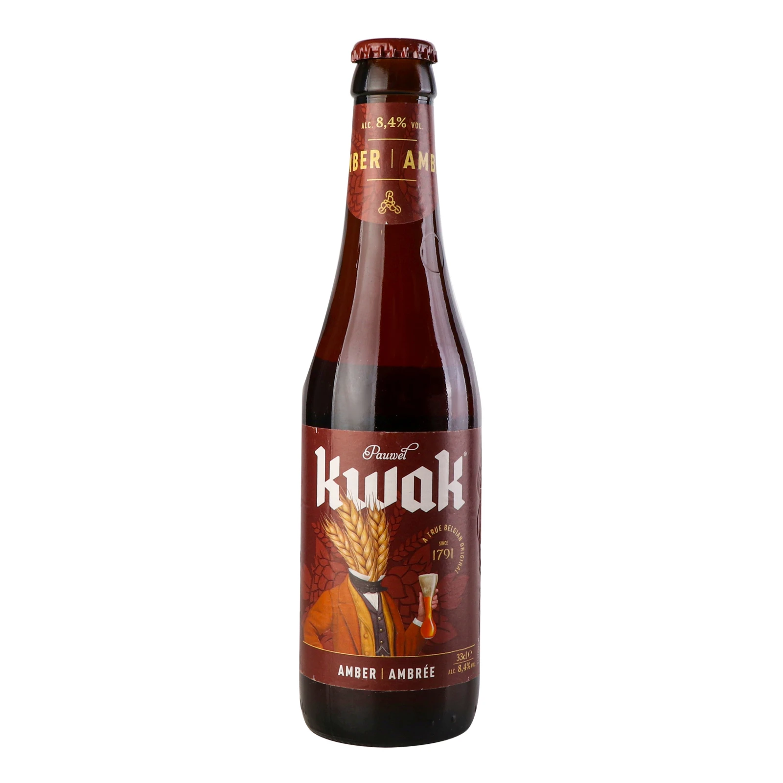 Пиво Pauwel Kwak напівтемне фільтроване пастеризоване 8.4% 0.33л