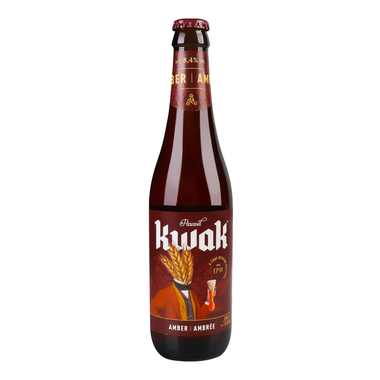 Пиво Pauwel Kwak напівтемне фільтроване пастеризоване 8.4% 0.33л Фото №:1