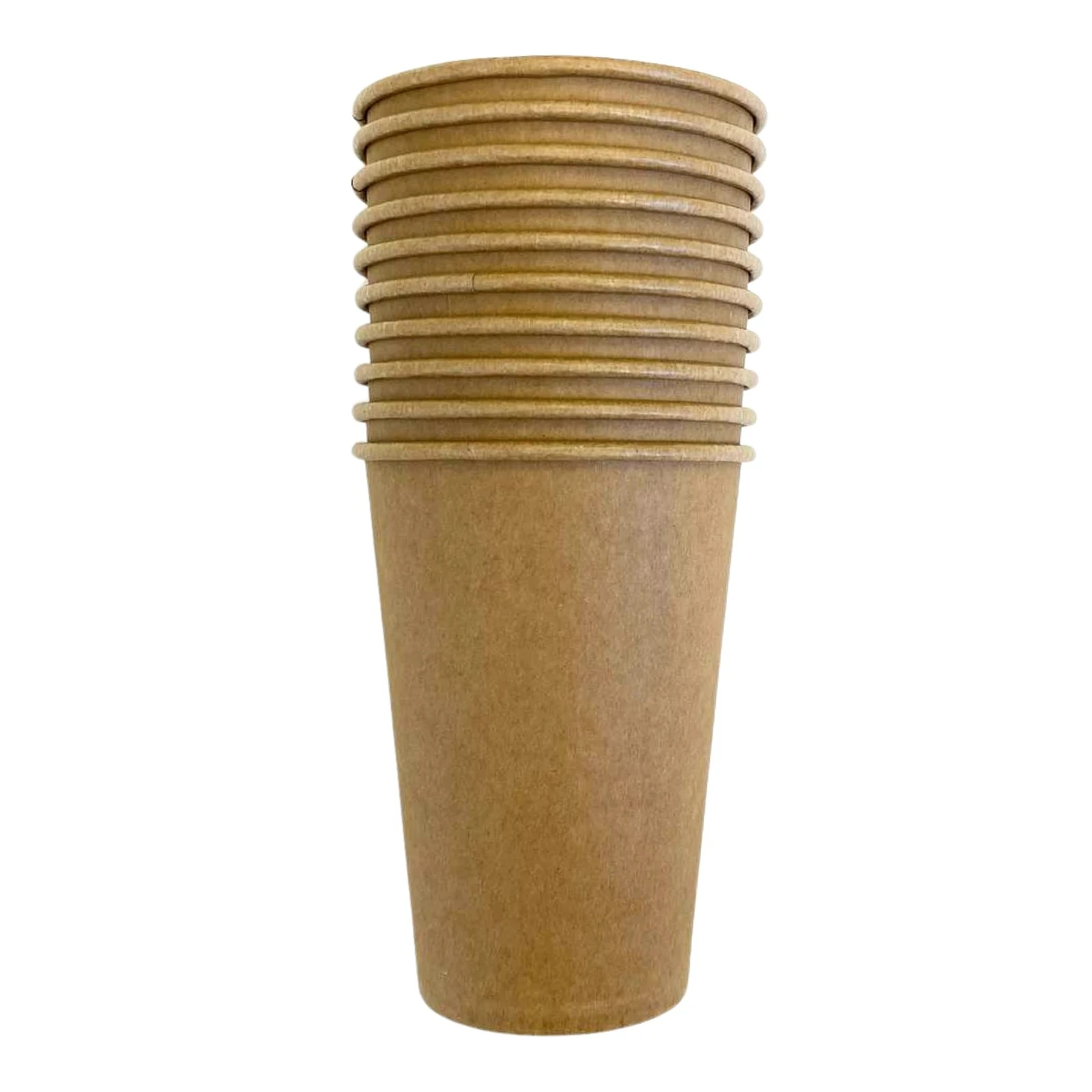 Стакани однаразові паперові одношарові Крафт 330мл 10шт Фото №:1