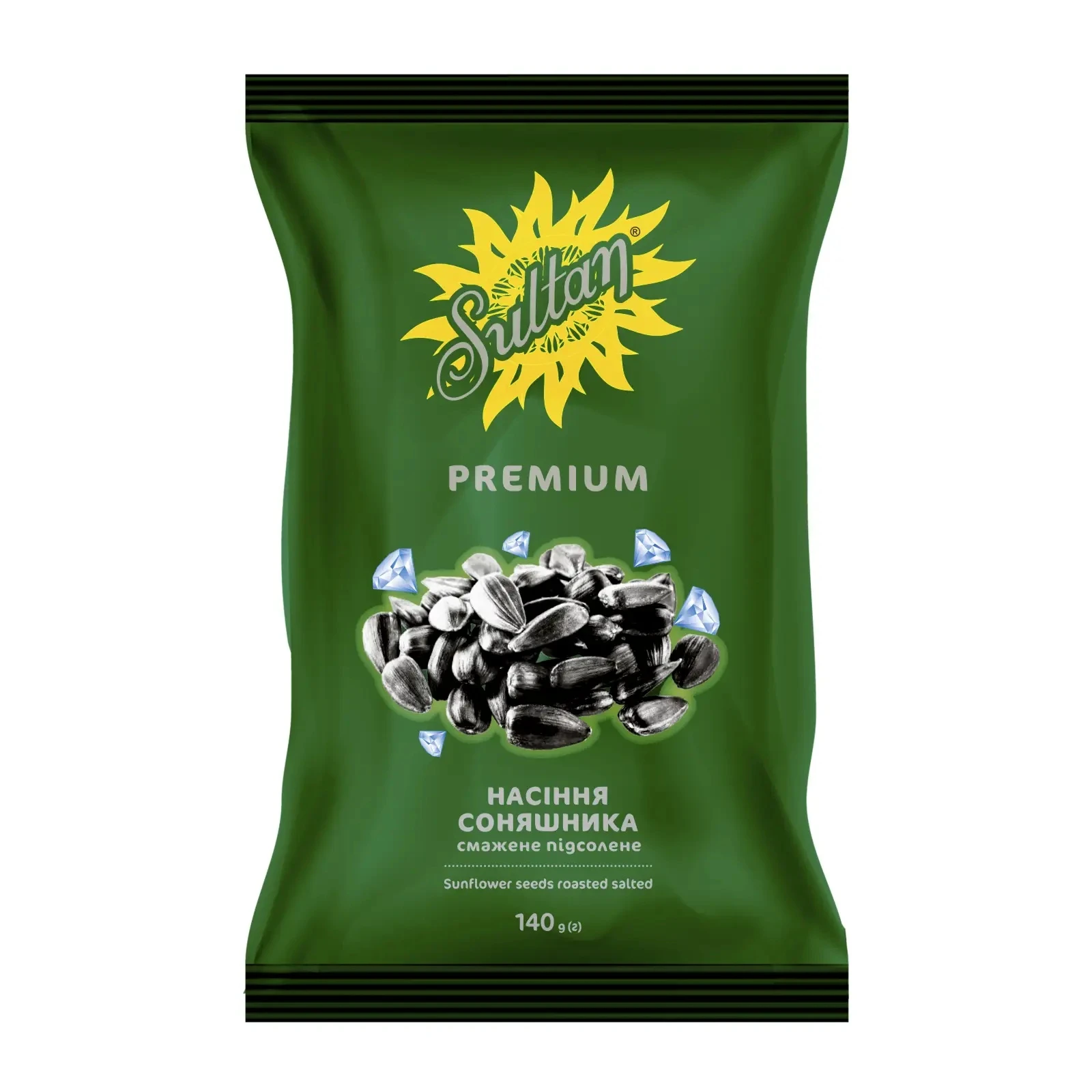 Насіння соняшника Sultan Premium смажене підсолоне 140г