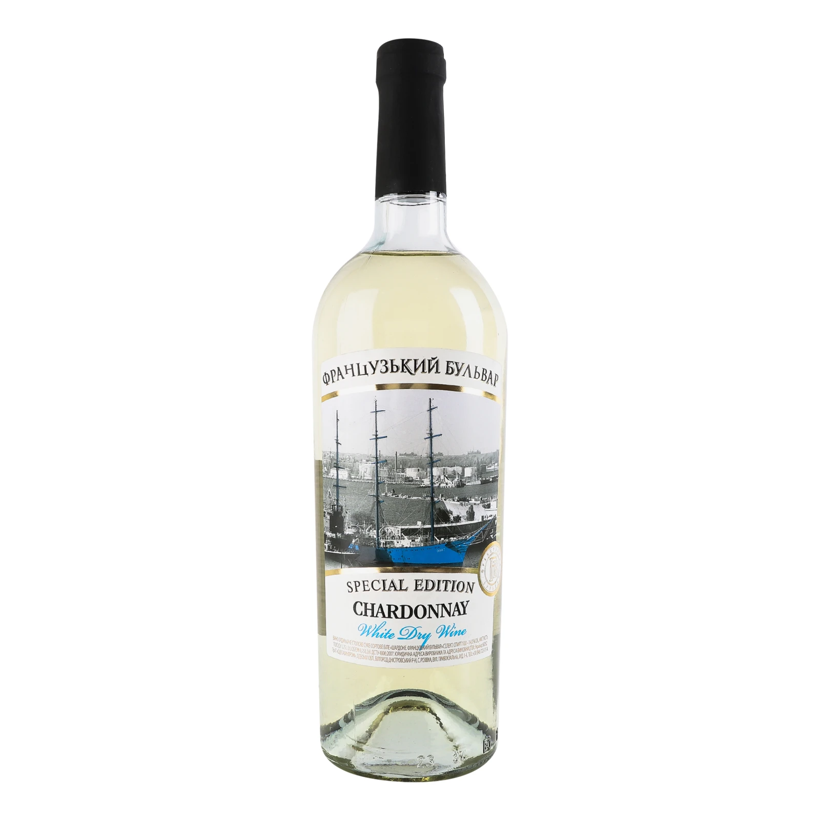 Вино Французький бульвар Special Edition Chardonnay біле сухе 10-14% 0.75л Фото №:1
