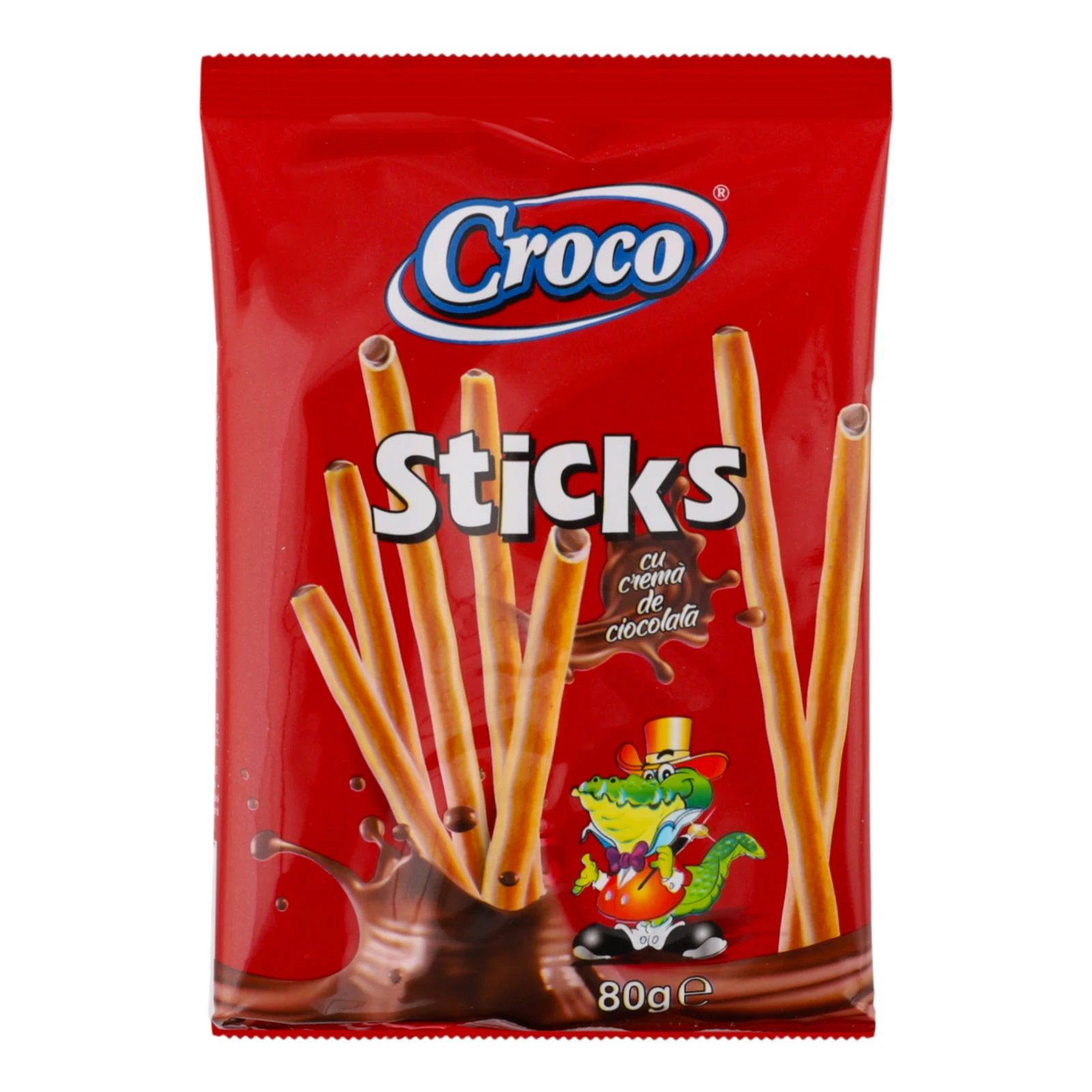 Палички Croco Sticks з шоколадним кремом 80г