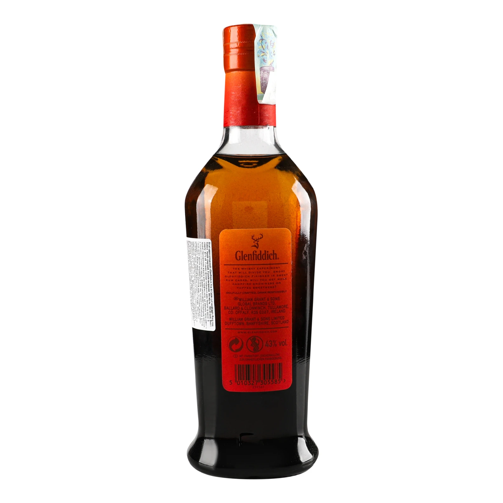 Віскі Glenfiddich Fire&Cane односолодовий 43% 0.7л фото 2