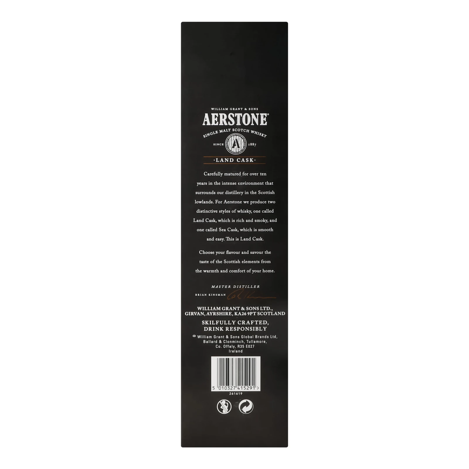 Віскі Aerstone Land Cask 10y.o 40% 0.7л фото 2