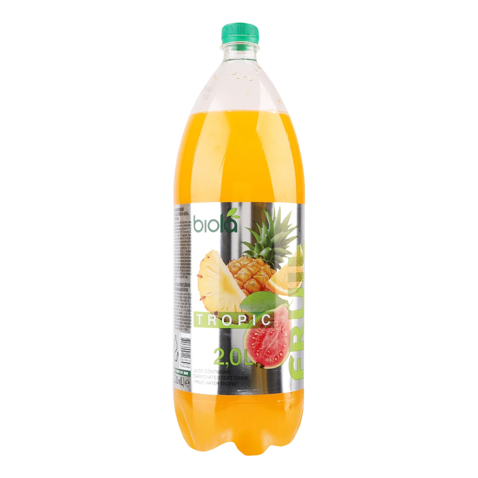 Напій Biola Fruit water соковмісний сильногазований Тропік 2л Фото №:2