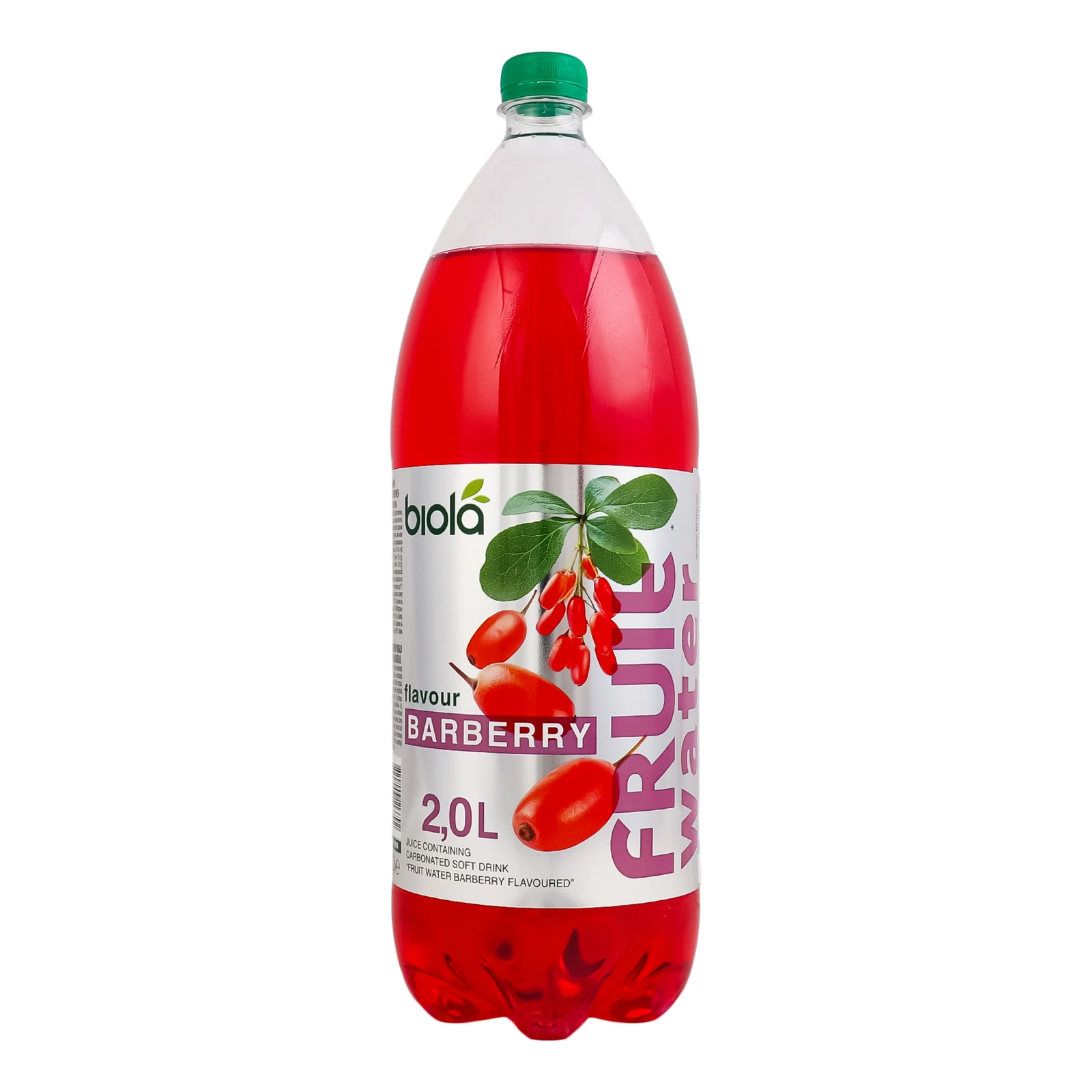 Напій безалкогольний Biola Fruit Water Барбарис сильногазований 2л Фото №:1