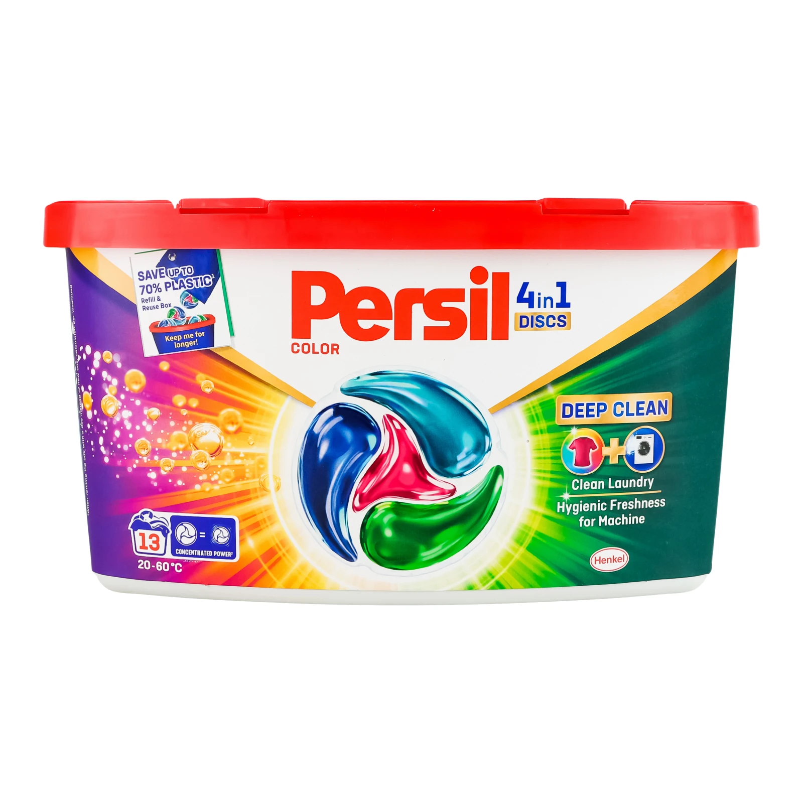Засіб миючий Persil Deep Clean Discs Color 4in1 для прання 13*16.5г/уп