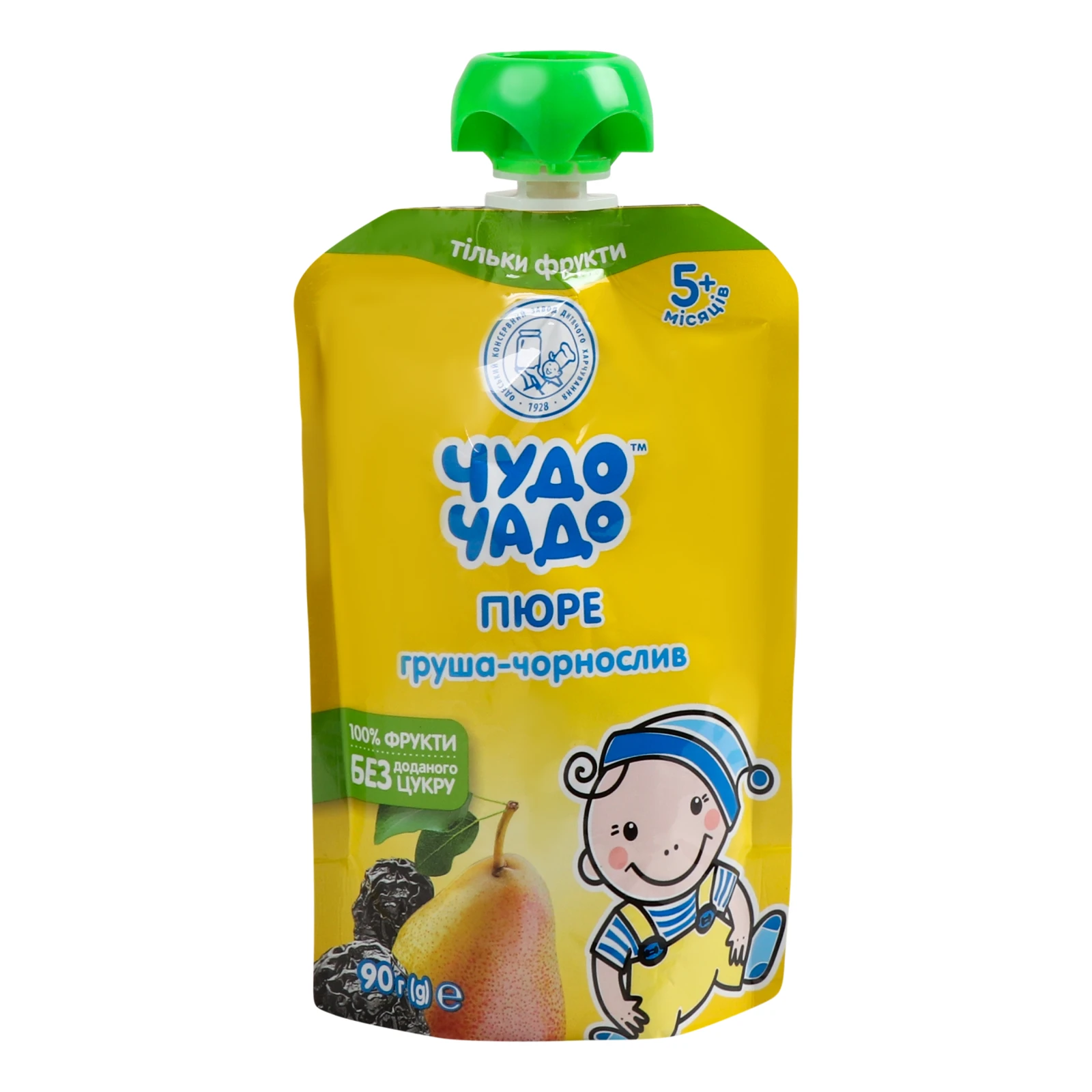 Пюре Чудо-Чадо Груша-чорнослив для дітей від 5-ти місяців 90г Фото №:1