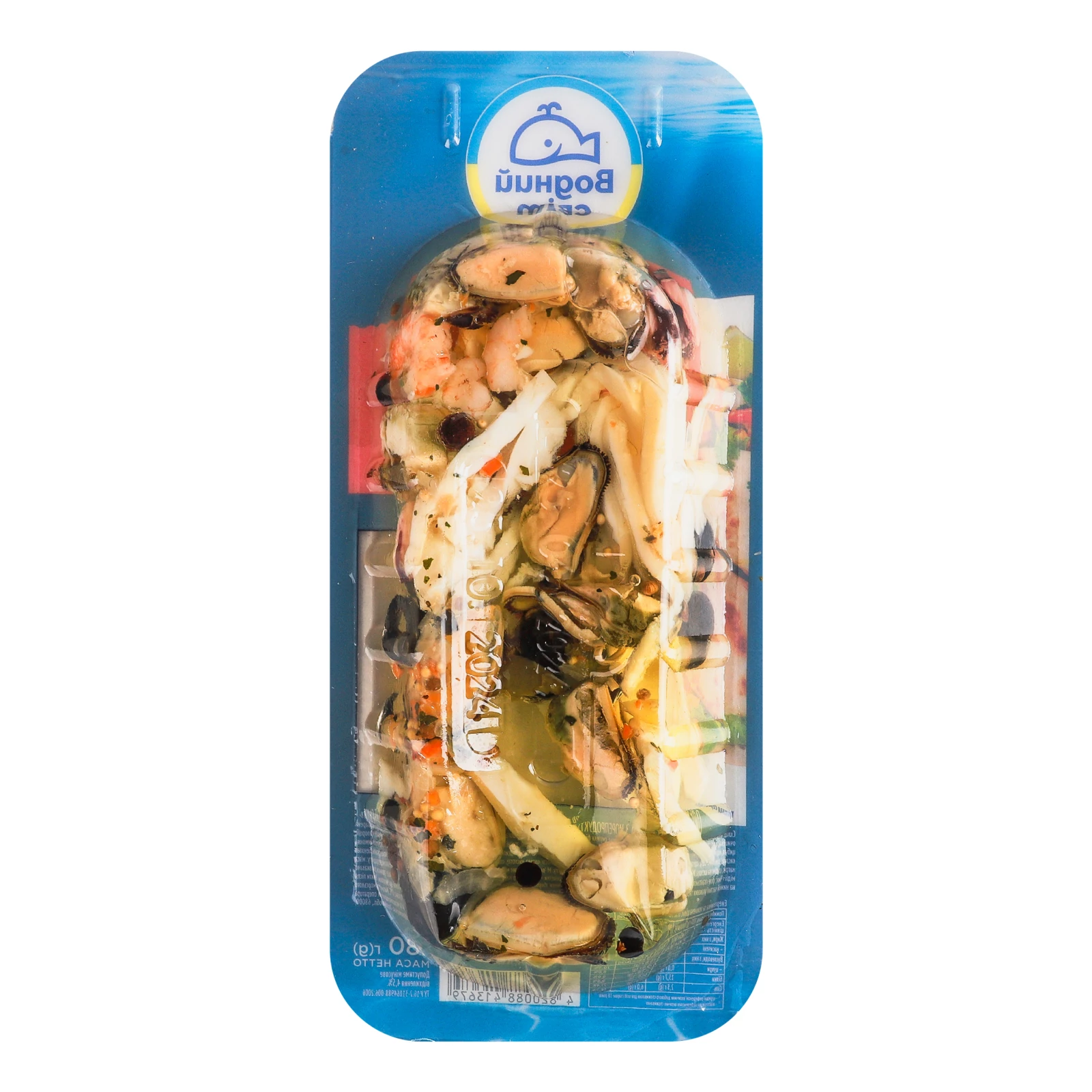 Коктейль морський Водний світ По-карибськи солений в олії 180г Фото №:2