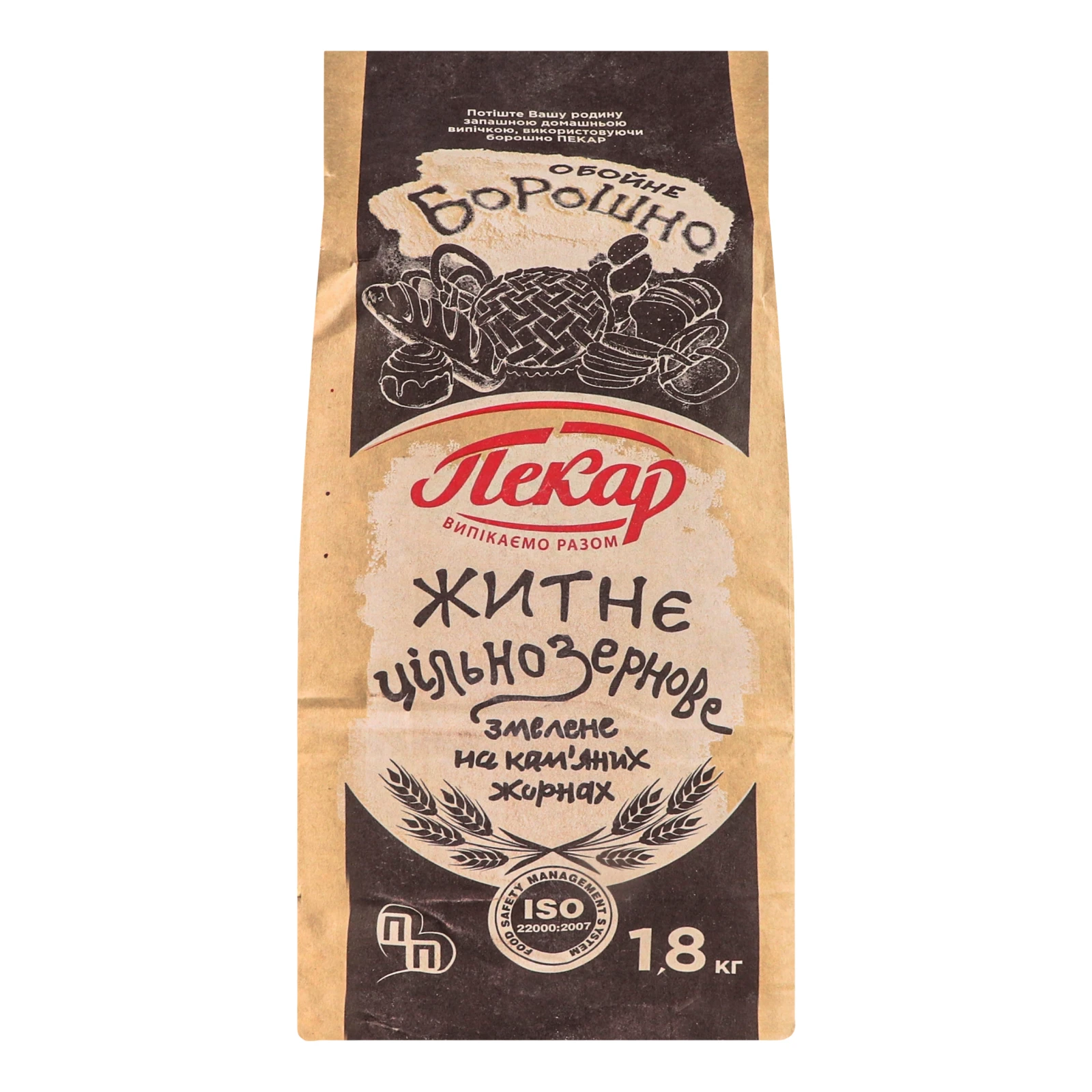 Борошно Пекар житнє цільнозернове обойне Фото №:1