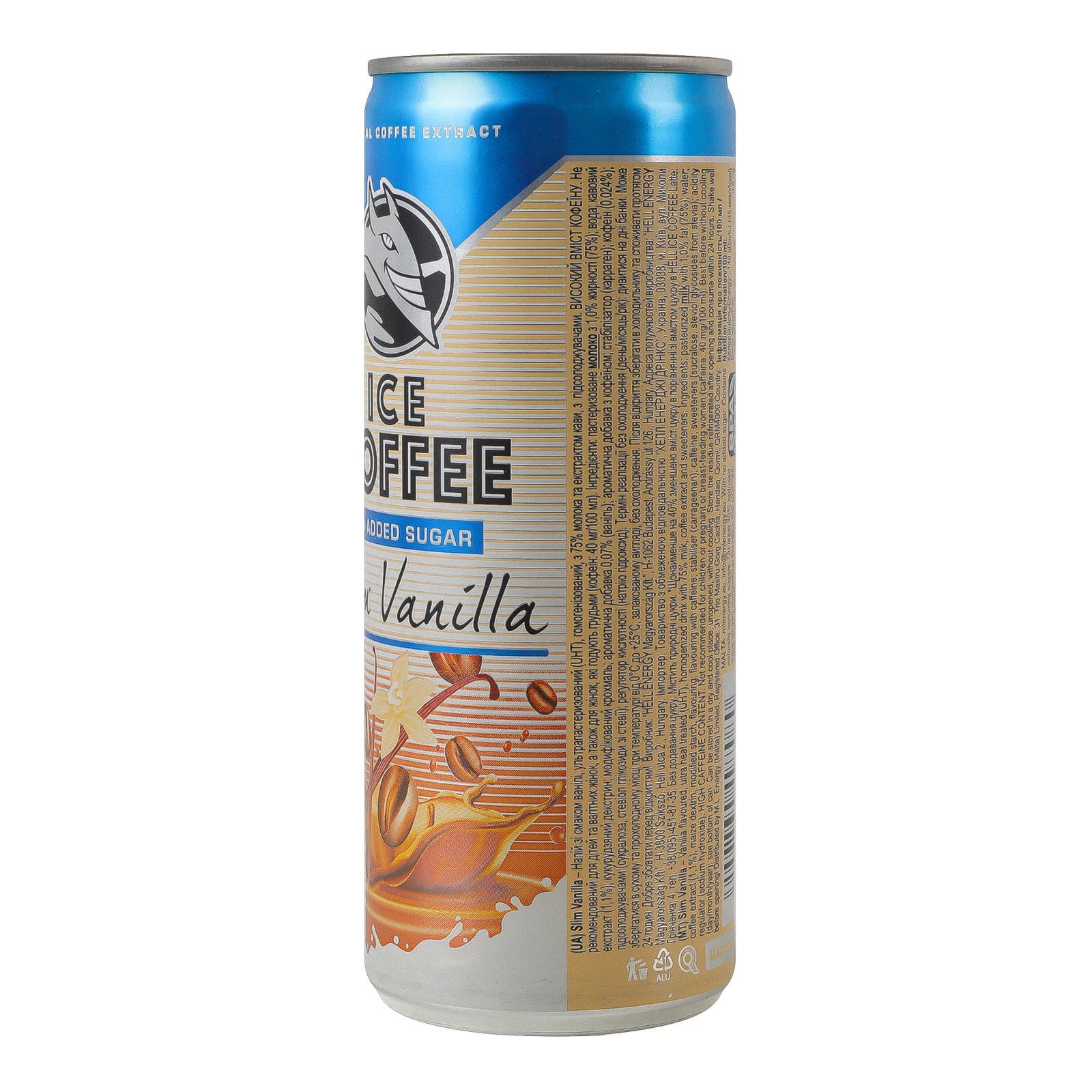 Напій Hell Ice Coffee з молоком та екстрактом кави Slim Vanilla 250мл Фото №:2