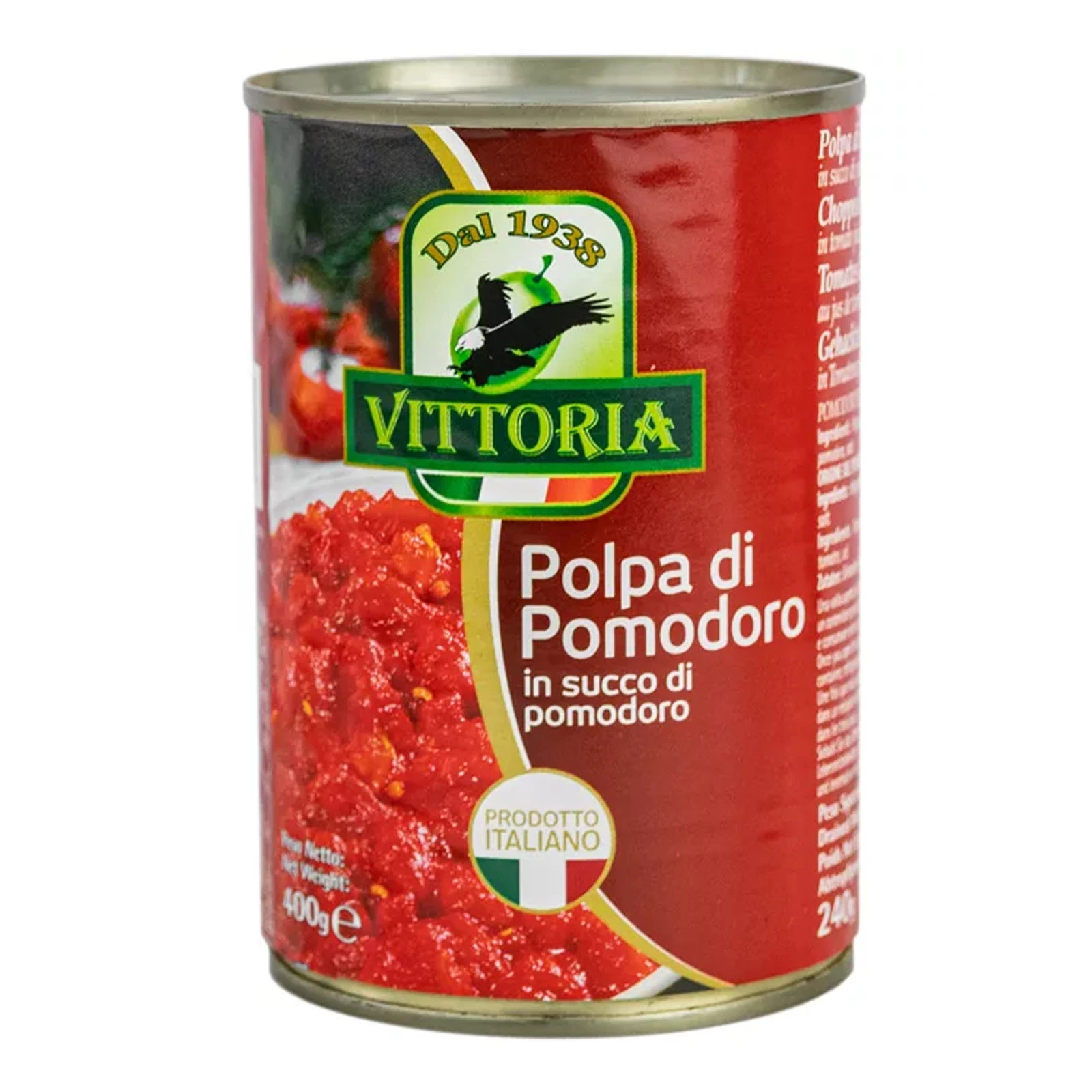 Конс Vittoria Polpa di pomodoro 400г томати перетерті з/б Фото навігації №:1