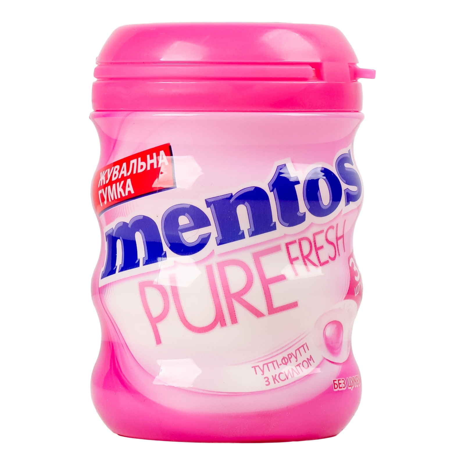 Гумка жувальна Mentos Pure fresh зі смаком Тутті-фрутті та м'яти 56г Фото №:1
