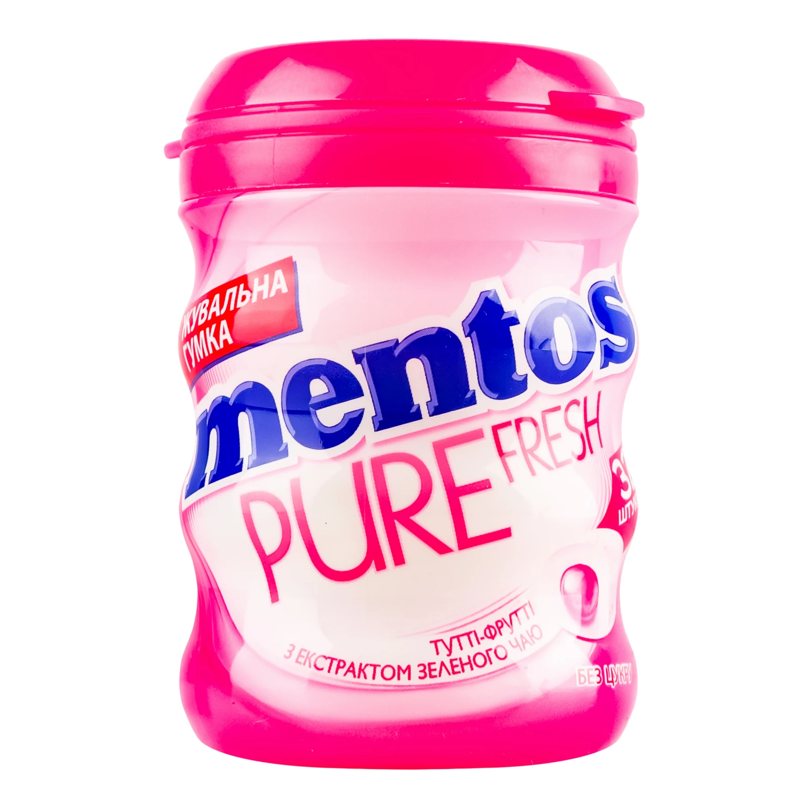 Гумка жувальна Mentos Pure fresh Тутті-фрутті 56г Фото №:1