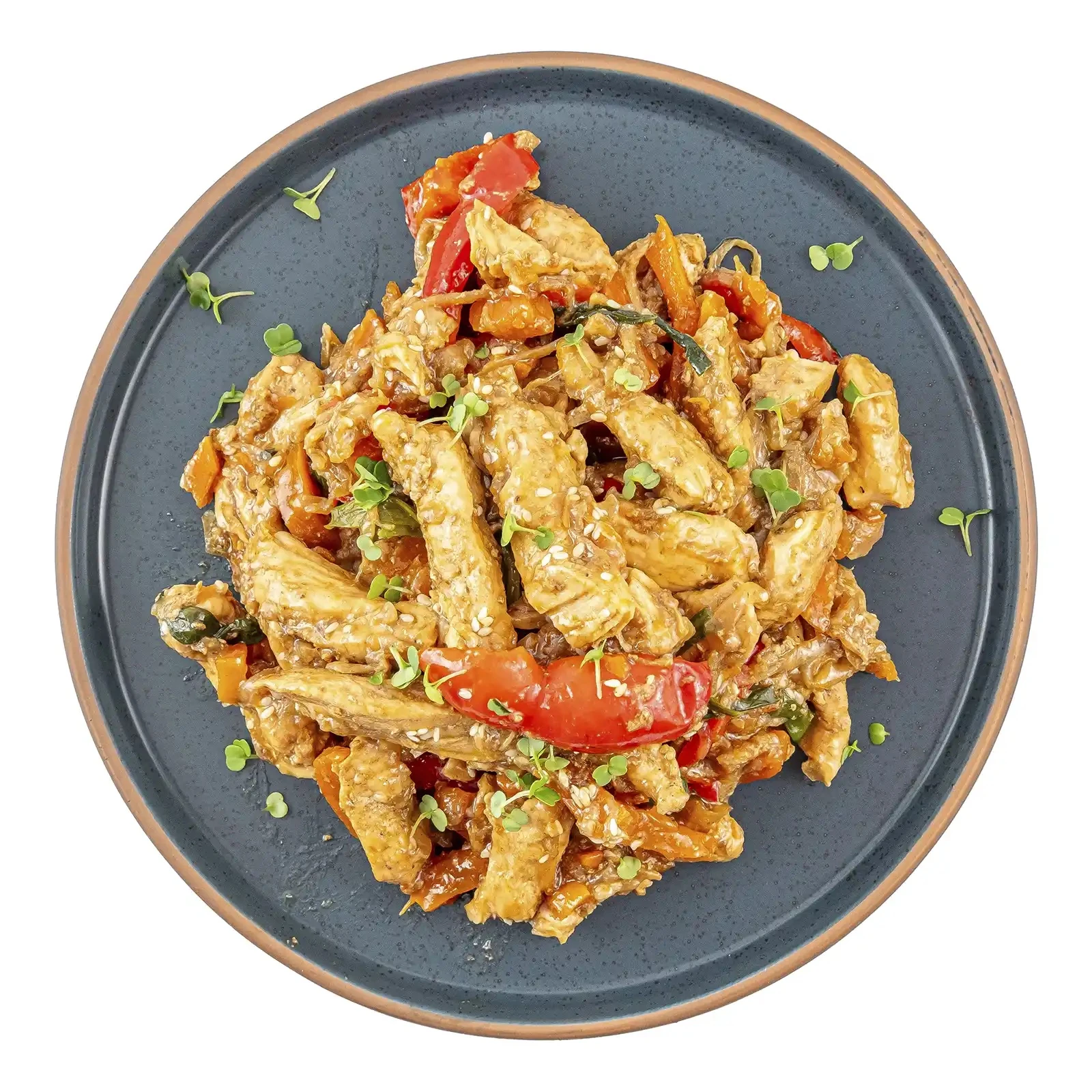 Курка з овочами в соусі Теріякі Фото №:1