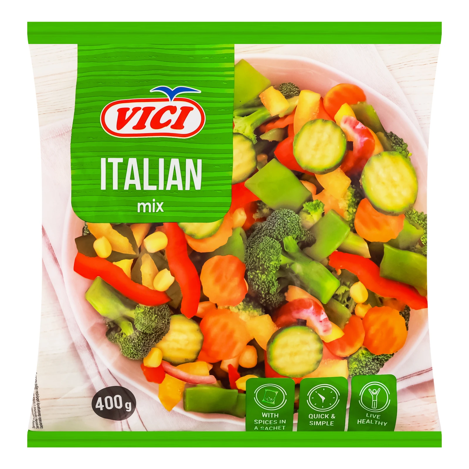 Овочі Vici Italian mix швидкозаморожені 400г Фото №:1