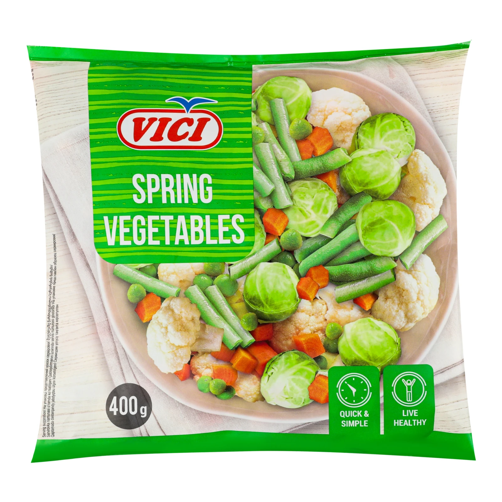 Овочі Vici Весняні швидкозаморожені 400г Фото №:1