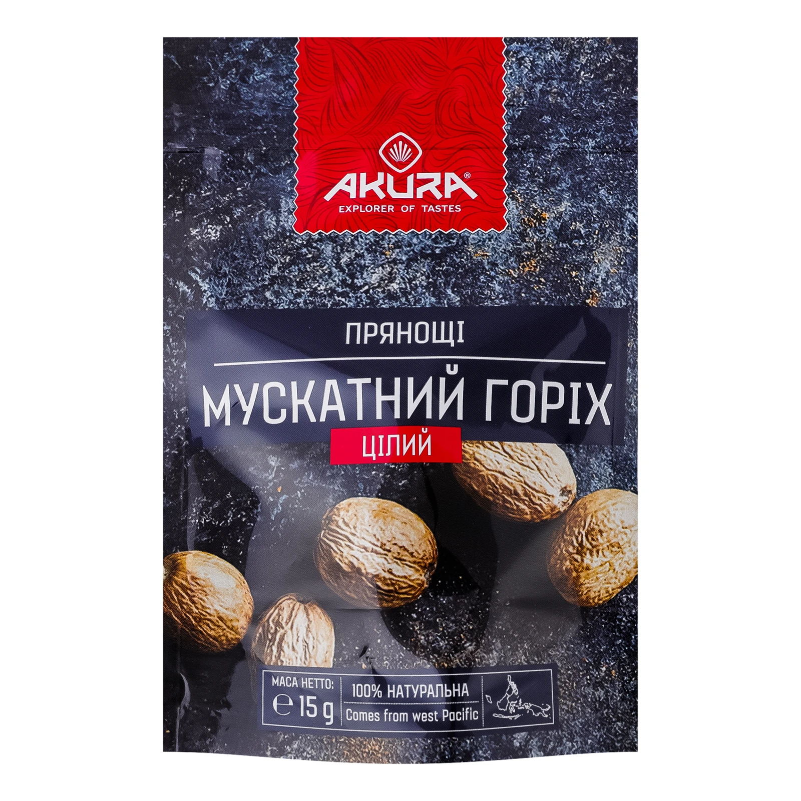 Приправа Akura 15г Мускатний горіх Фото №:1