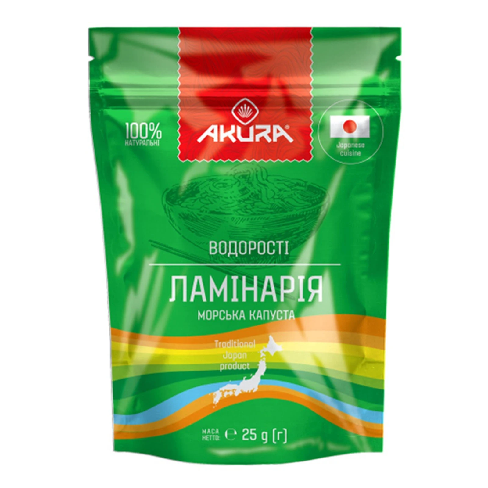 Водорості Akura 25г Ламінарія морська капуста Фото навігації №:1