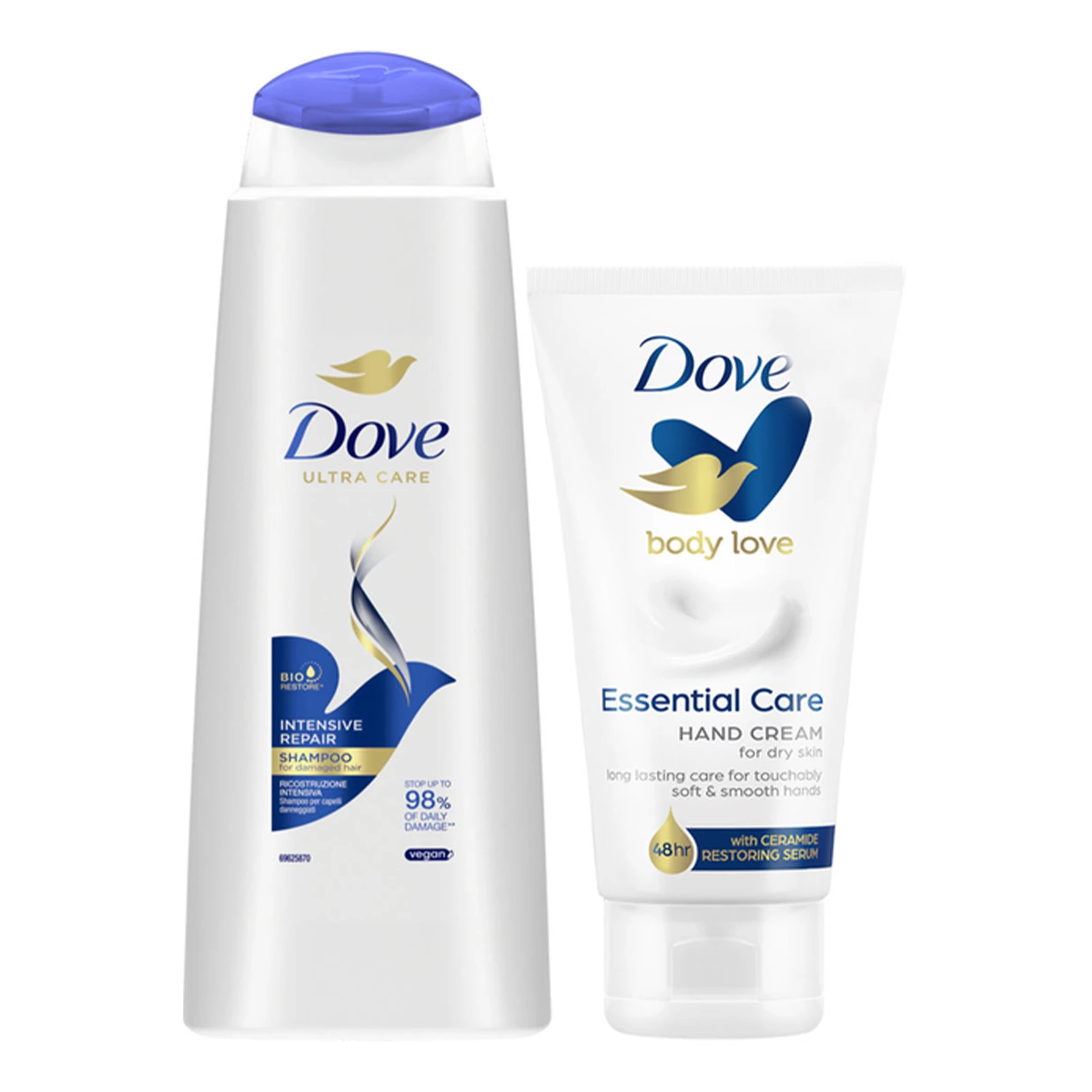 Набір Dove Шампунь Інтенсивне відновлення 400мл + Крем для рук 75мл Фото №:1
