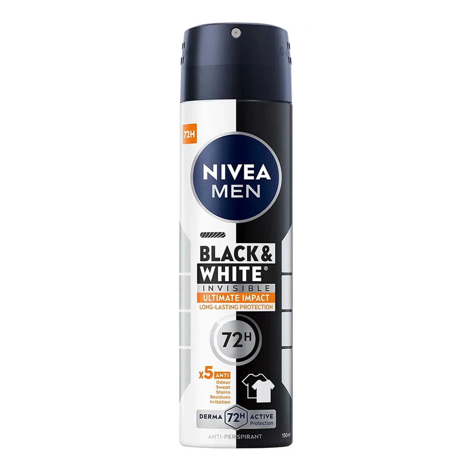 Антиперспірант Nivea Men Invisible Black&White Ultimate Impact 150мл Фото №:1