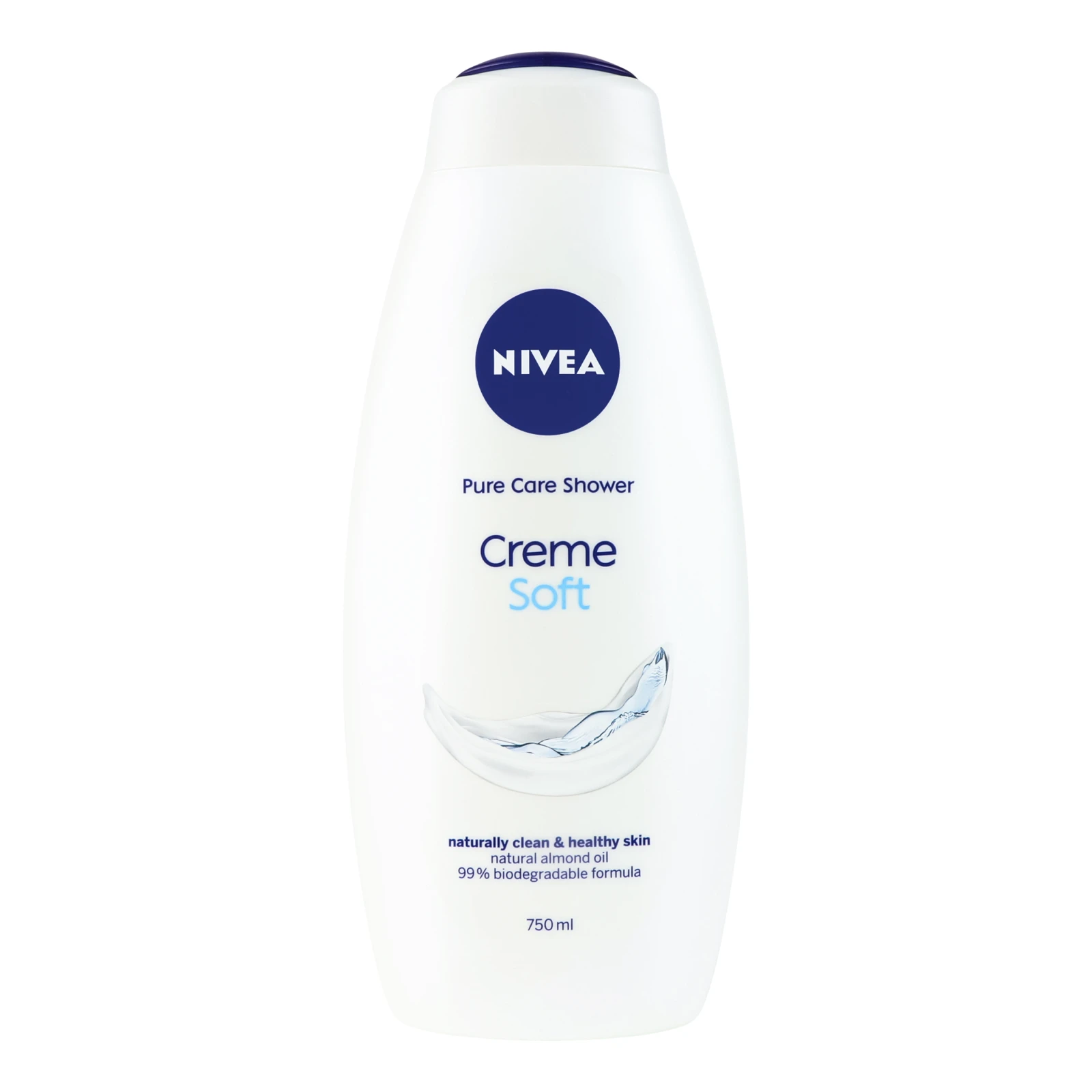 Гель-догляд для душу Nivea Pure Care Shower Creme Soft і мигдалева олія 750мл Фото №:1