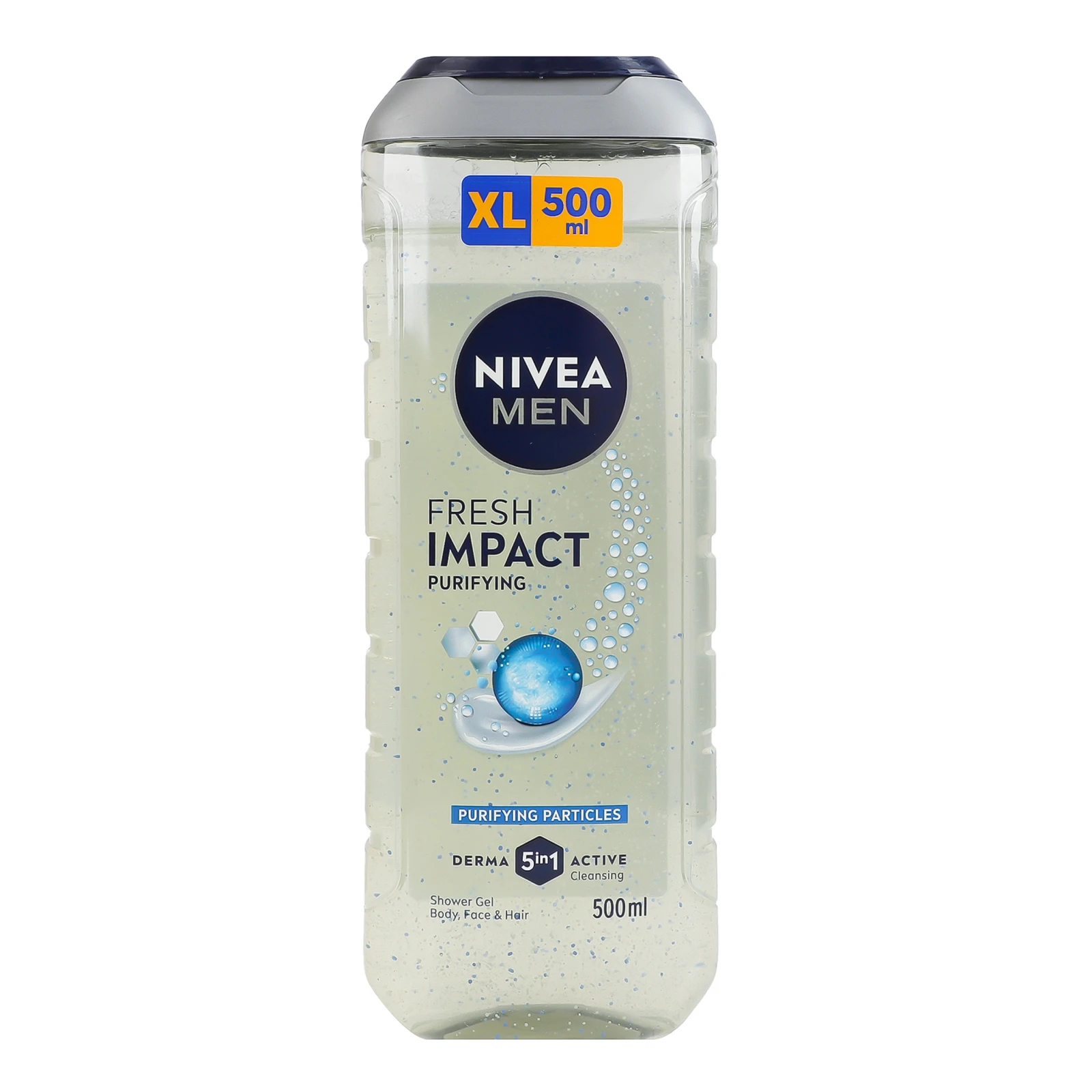 Гель для душу Nivea Men Fresh impact 5в1 для тіла, обличчя та волосся 500мл