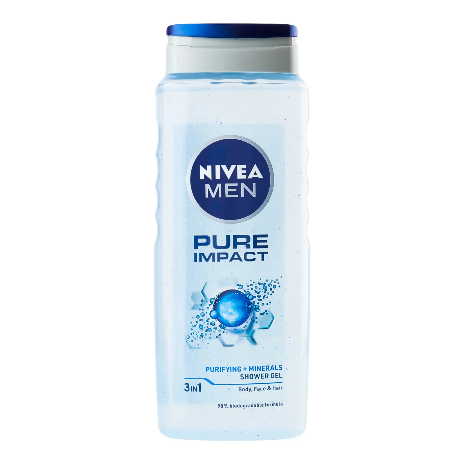 Гель для душу Nivea Men Pure Impact 3в1 500мл Фото №:1