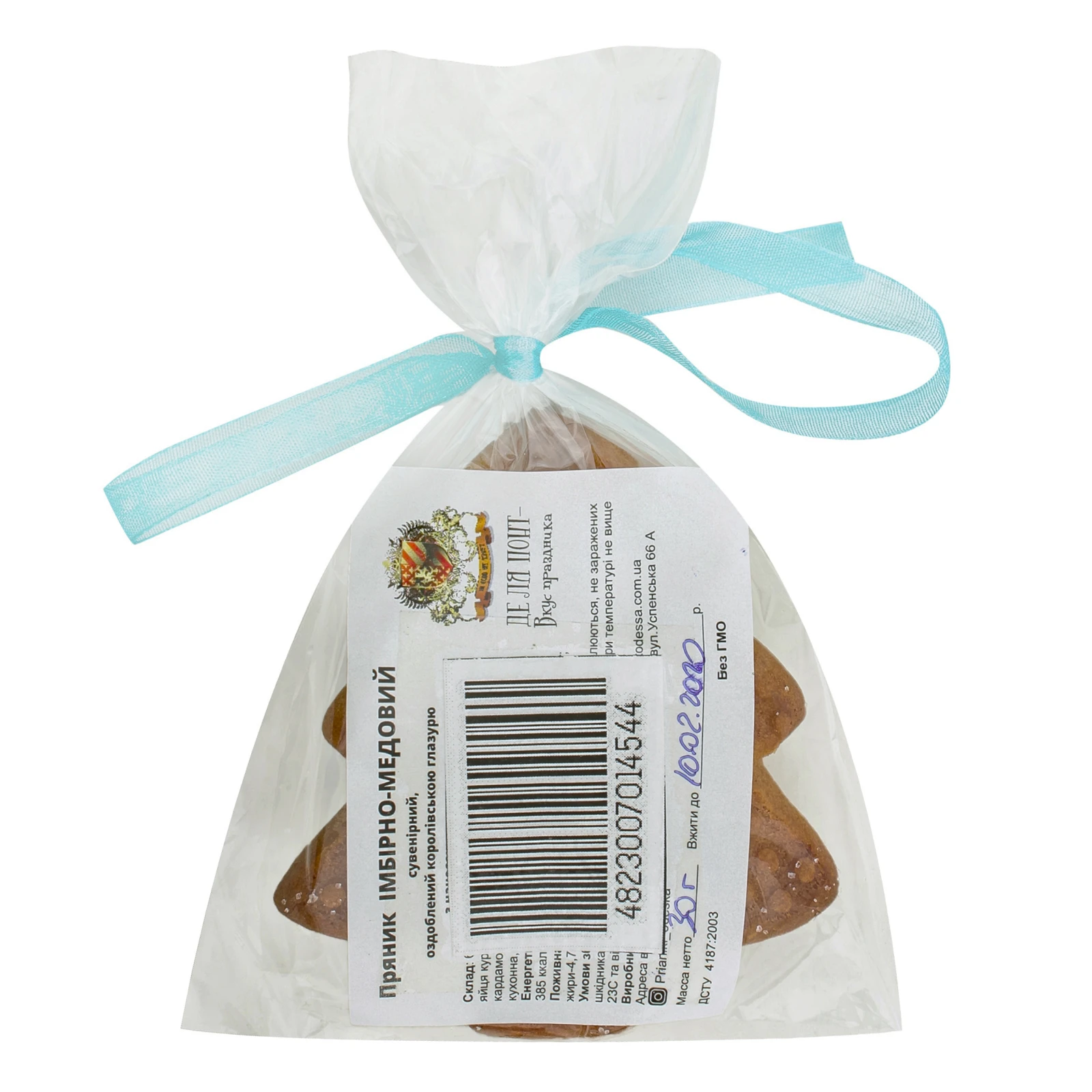 Пряник Де Ля Понт Ялинка імбирно-медовий 30г Фото №:2