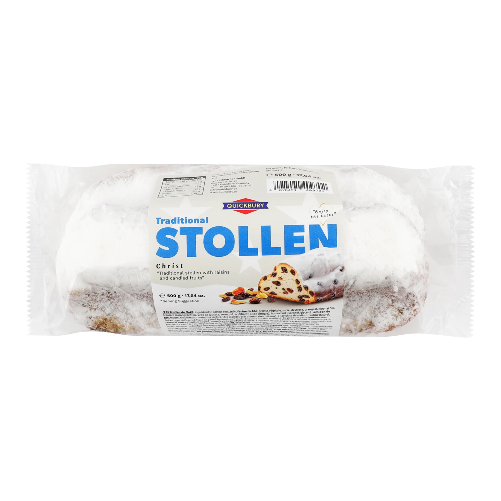 Кекс Quickbury 500г Stollen Christ традиційний